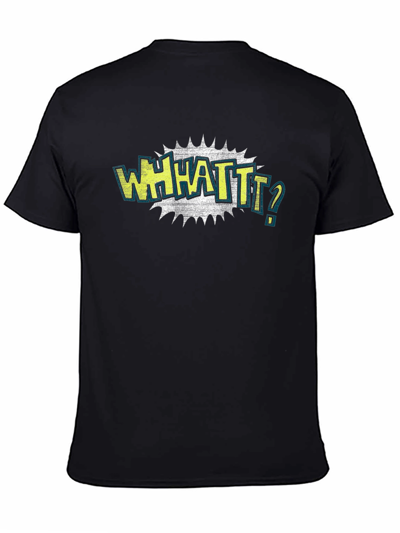 Black WHHATT? Graphic Tee - Black T-Shirt view 4