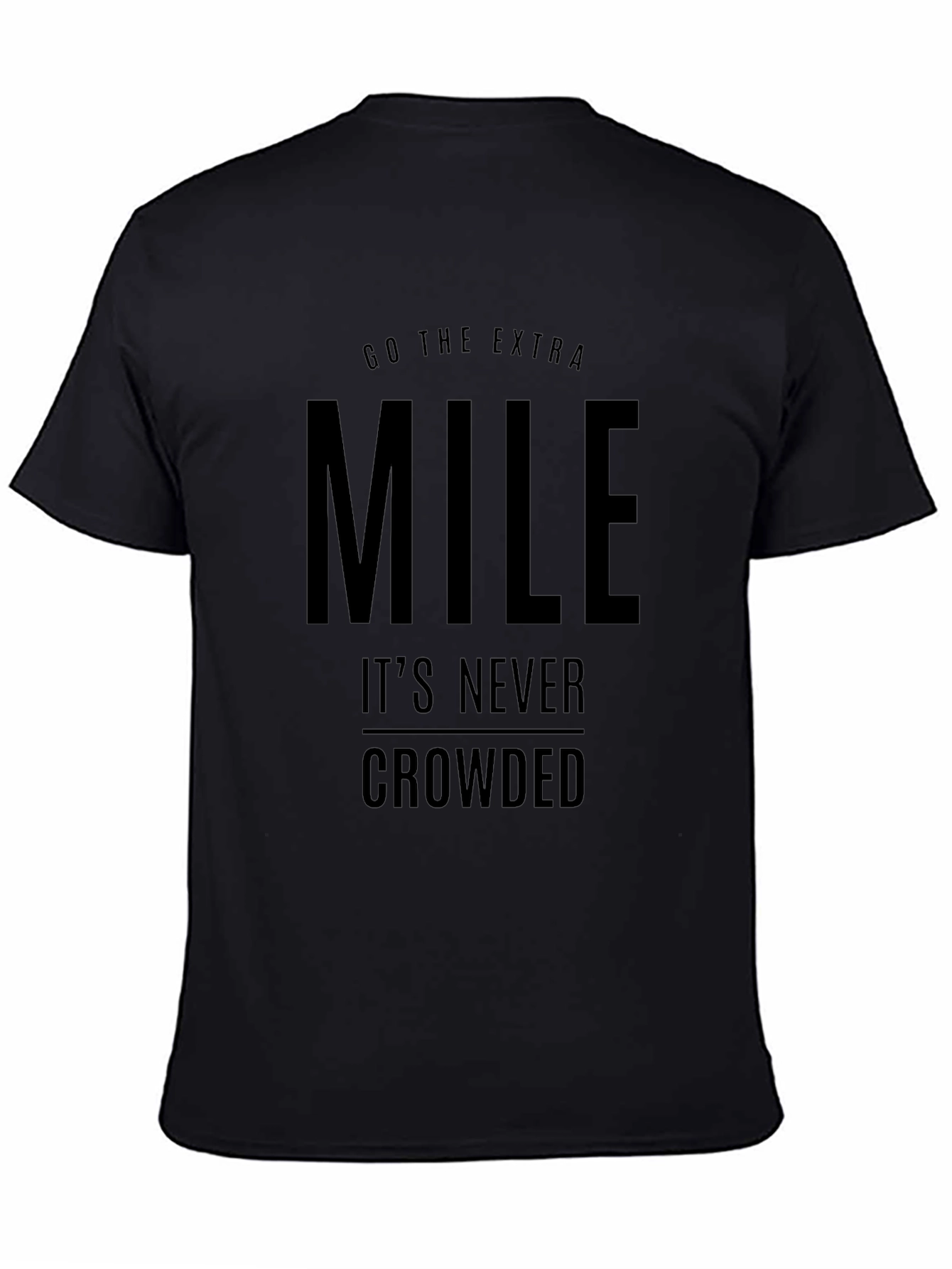 Black Go The Extra Mile Black Graphic Tee view 4