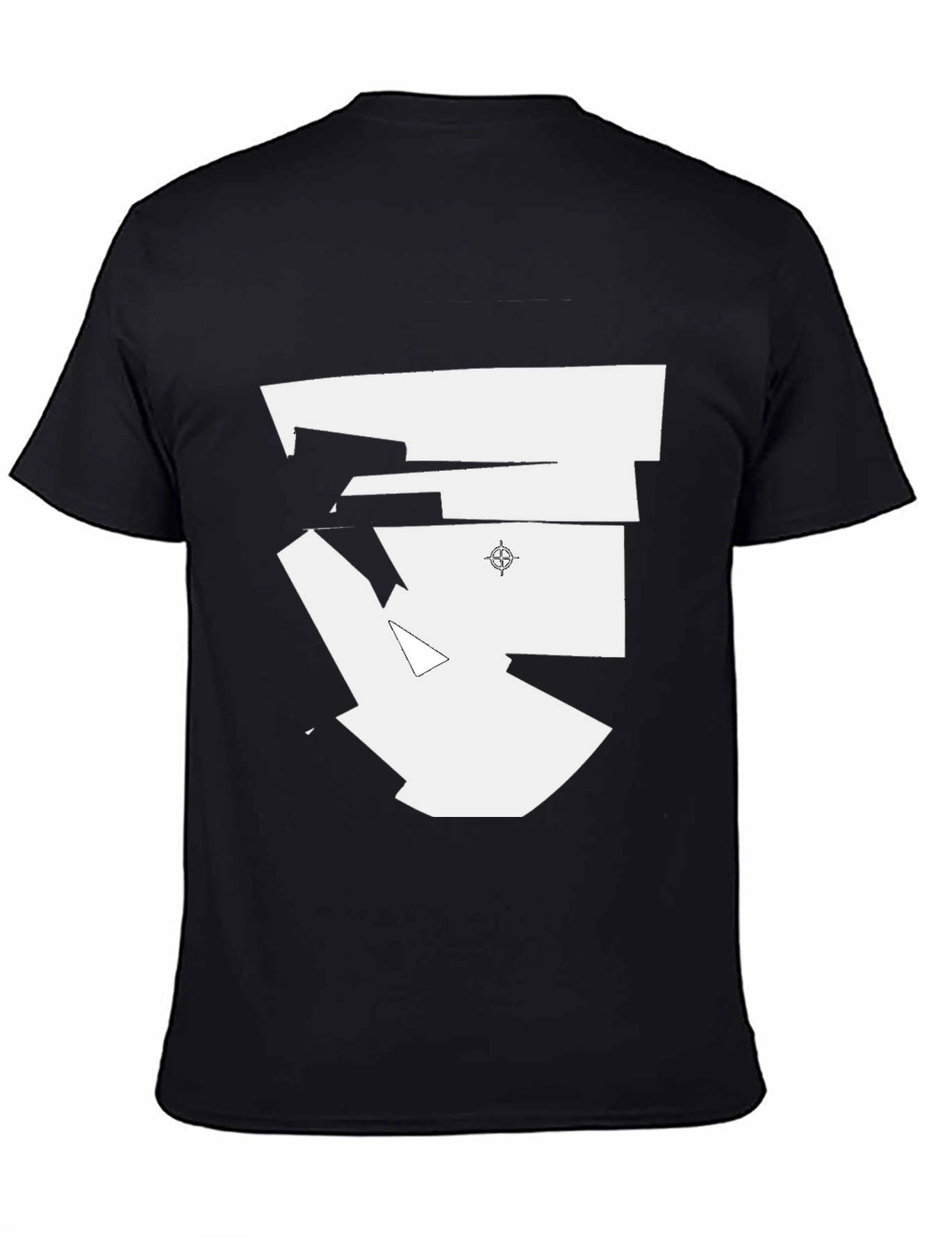 Black Abstract Graphic Print Black T-Shirt view 4
