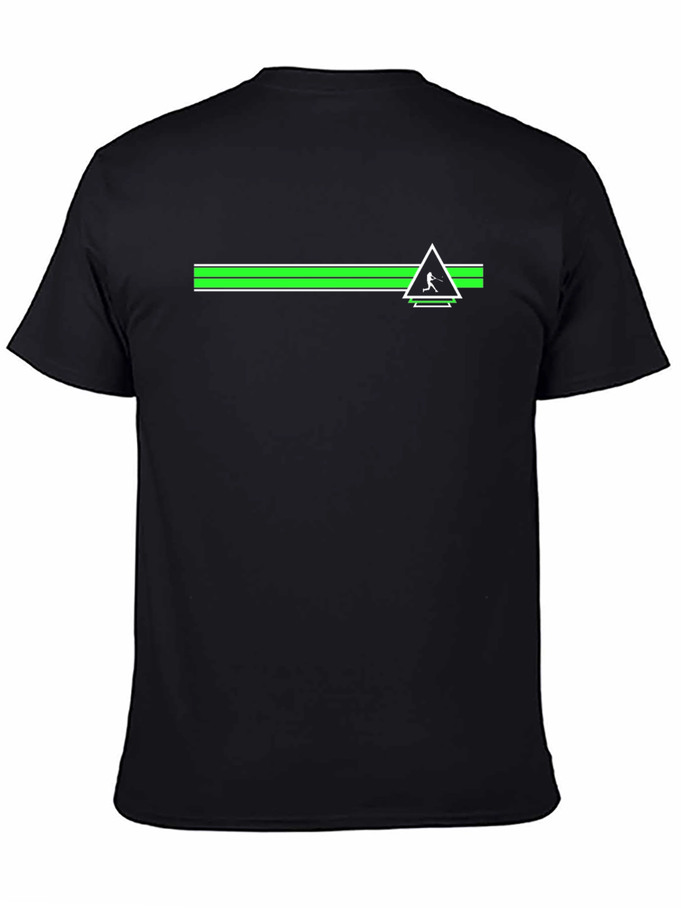 Black Geometric Runner T-Shirt - Stylish Athletic Wear view 4