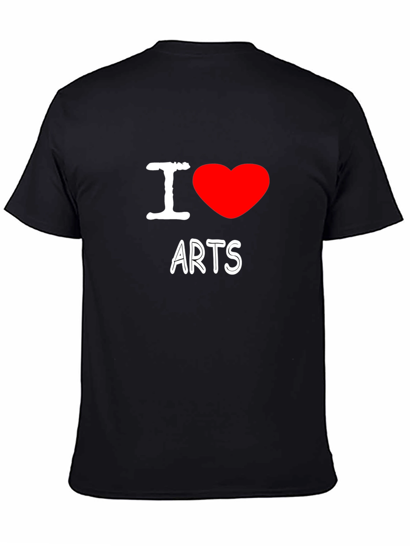 Black I Love Arts Graphic T-Shirt view 4