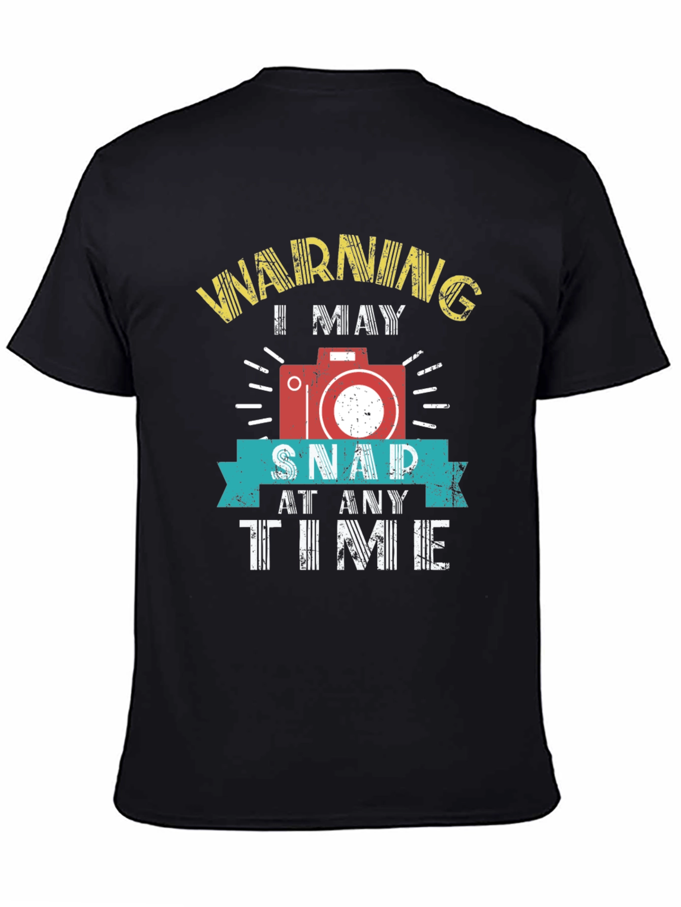 Black Warning I May Snap At Any Time T-Shirt view 4