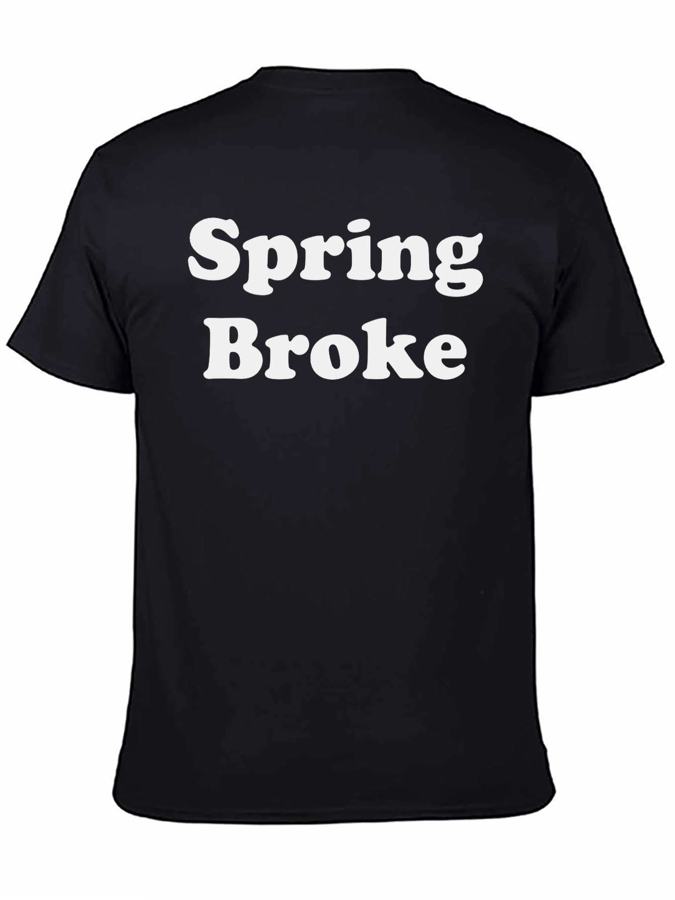 Black Spring Broke Black Graphic T-Shirt view 4