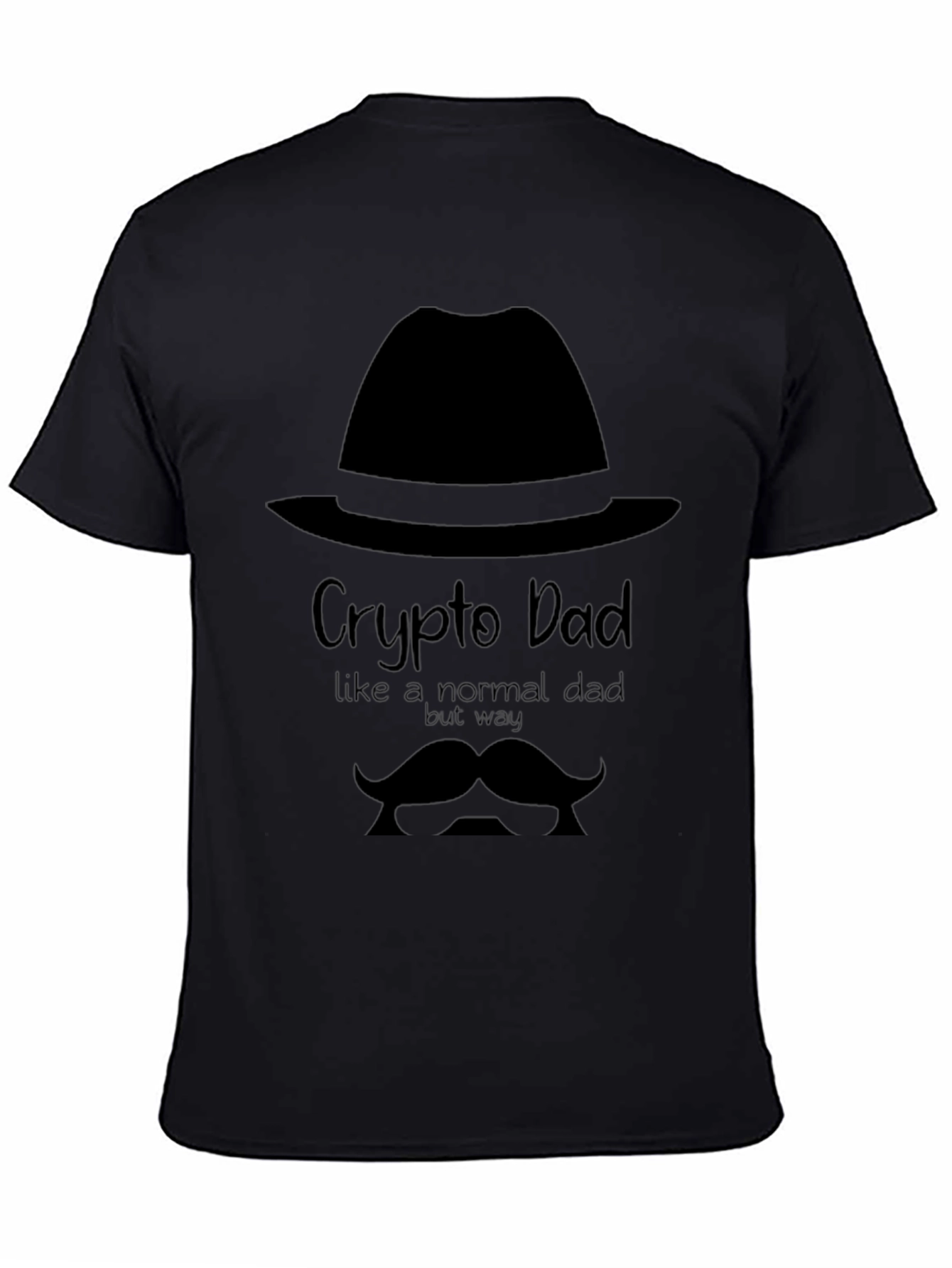 Black Crypto Dad T-Shirt: Funny Crypto Father's Day Gift view 4