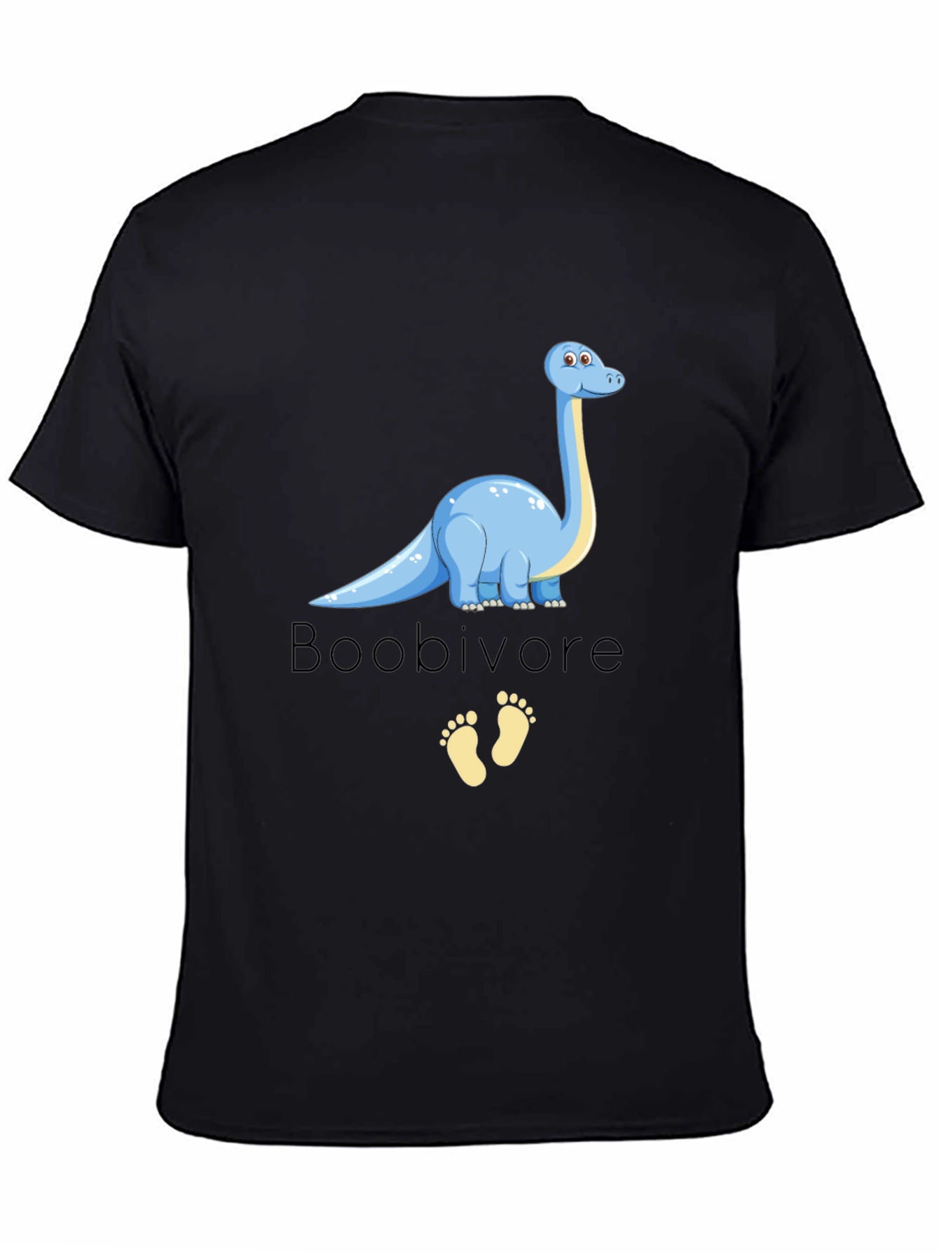 Black Boobivore Dinosaur Graphic T-Shirt view 4