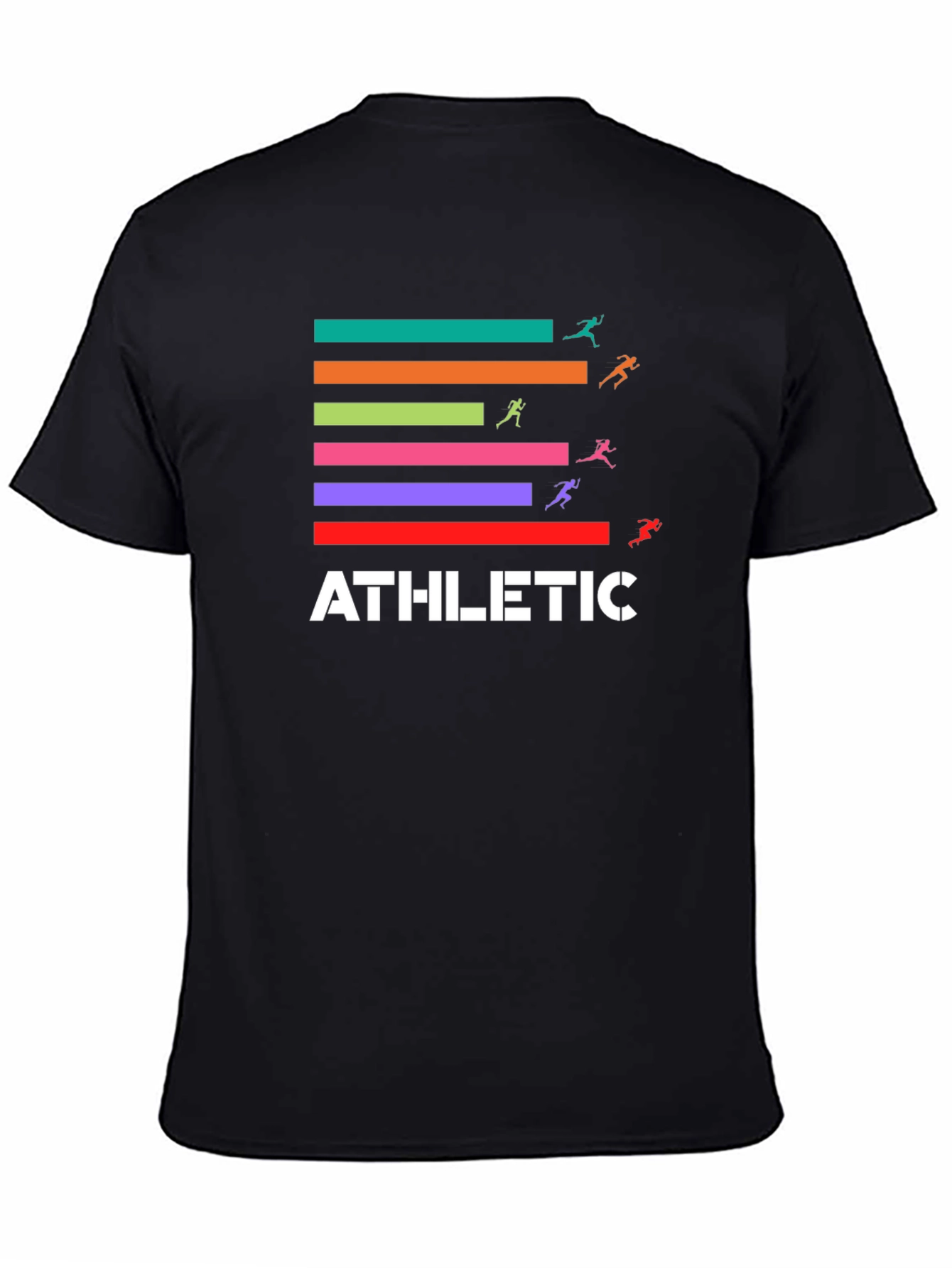 Black Athletic Graphic Tee - Sporty Style view 4