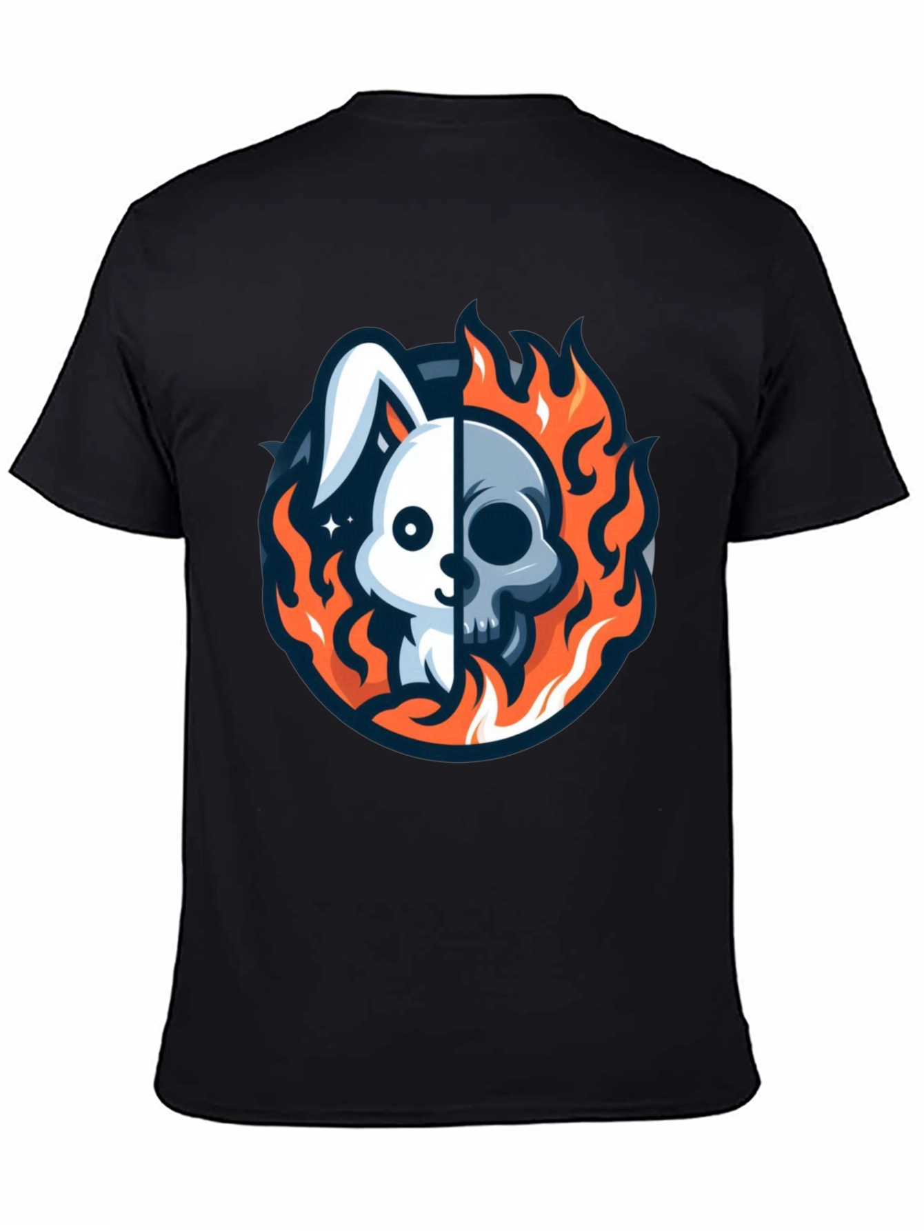 Black Rabbit Skull T-Shirt - Unique Graphic Tee view 4