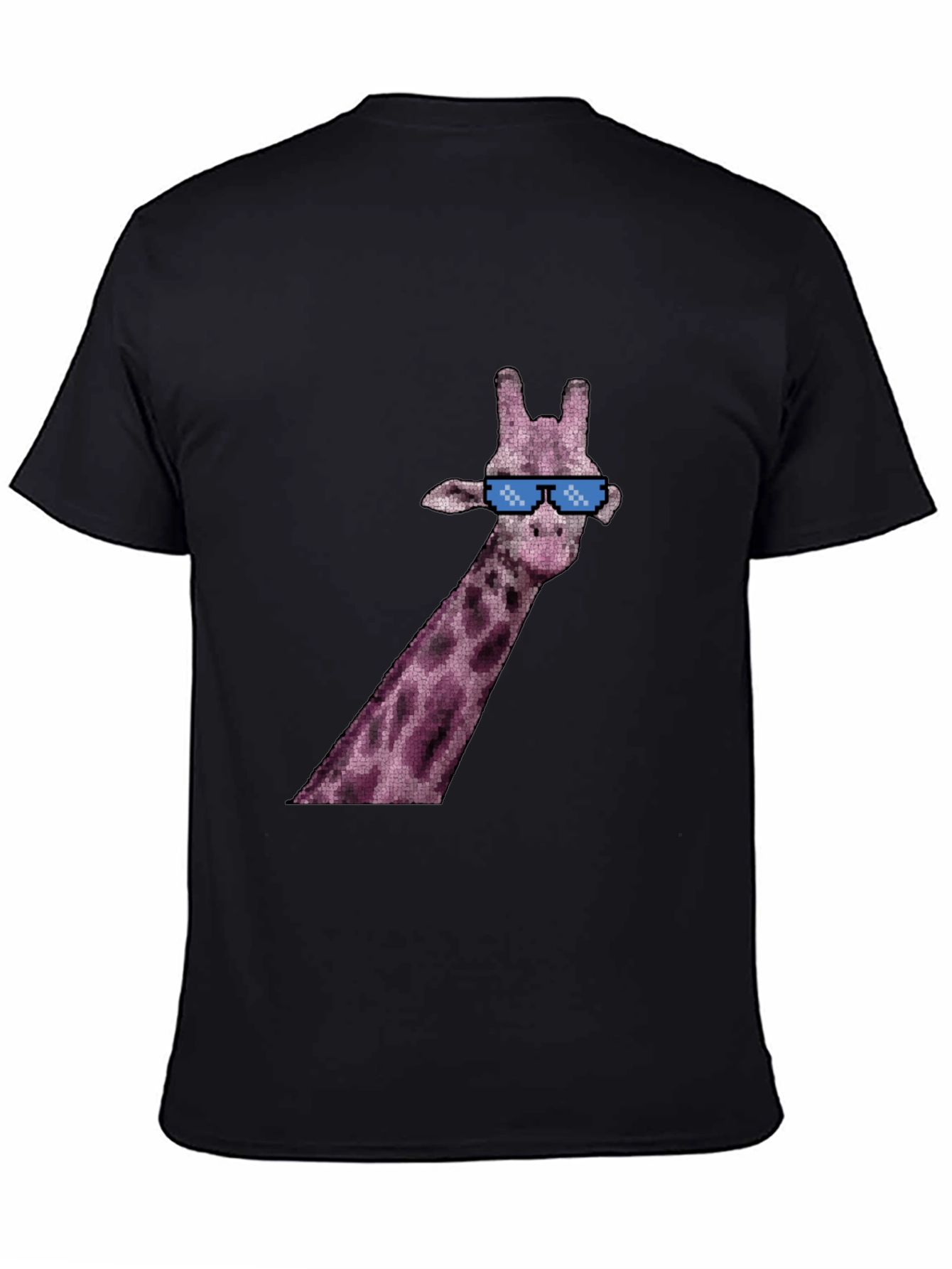 Black Cool Giraffe Graphic Tee - Black view 4