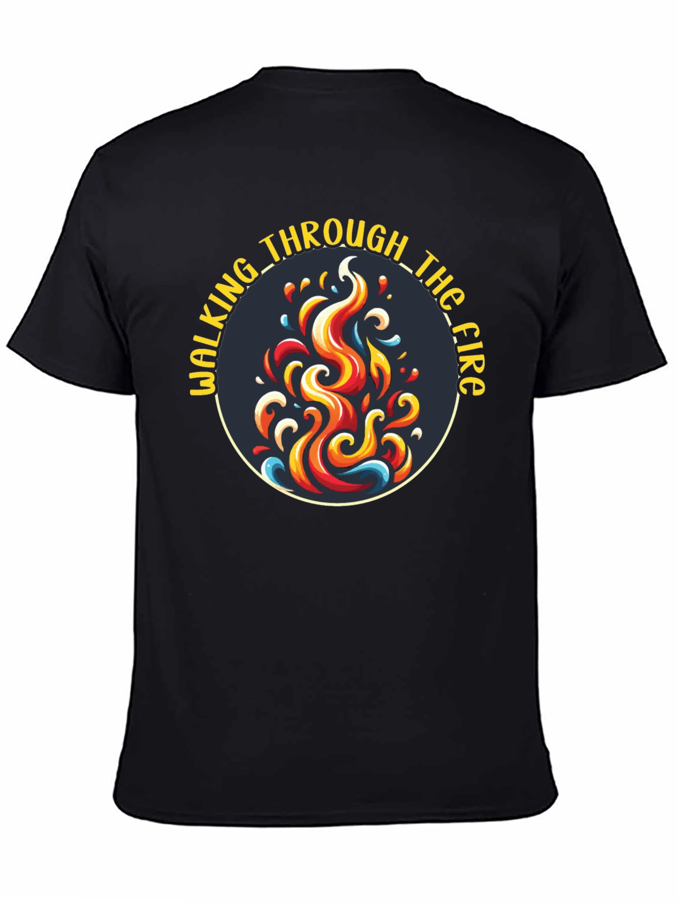 Black Walking Through the Fire Graphic T-Shirt view 4