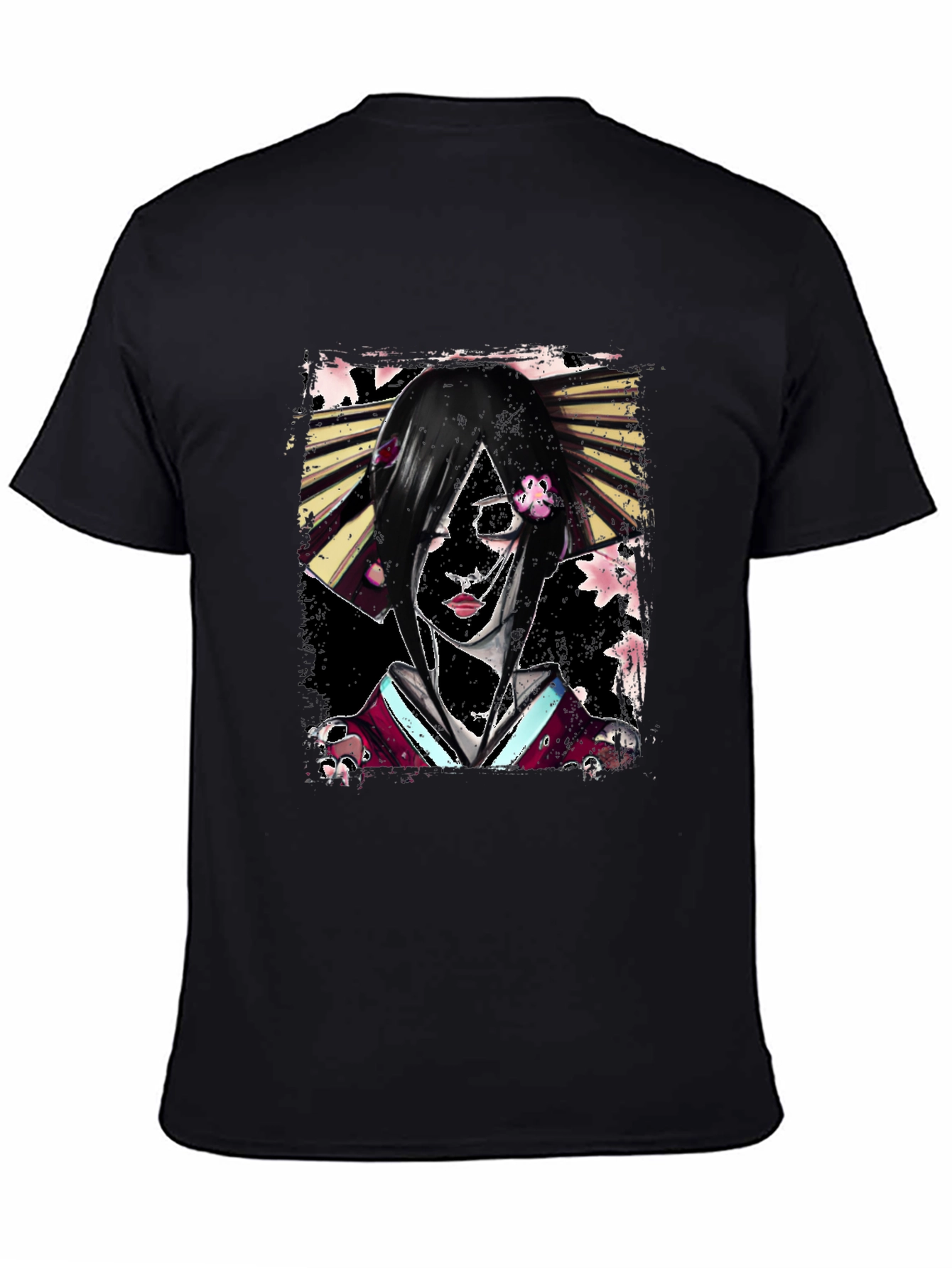 Black Geisha Graphic Black T-Shirt view 4