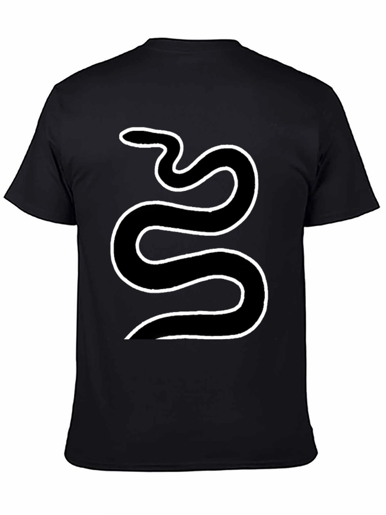 Black Black Snake Graphic Tee - Cool Serpent Design view 4