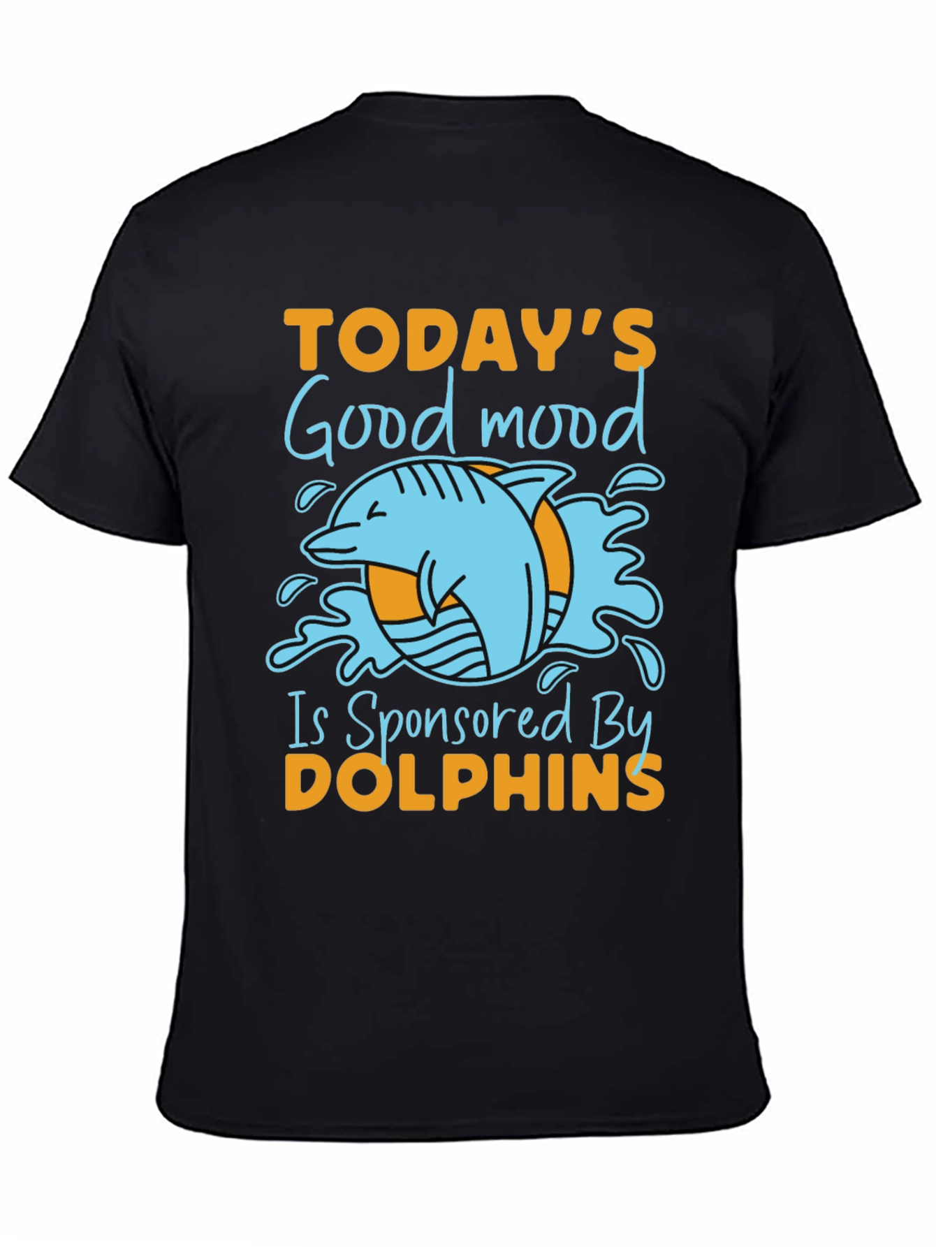Black Dolphin Good Mood Graphic Tee - Unisex view 4