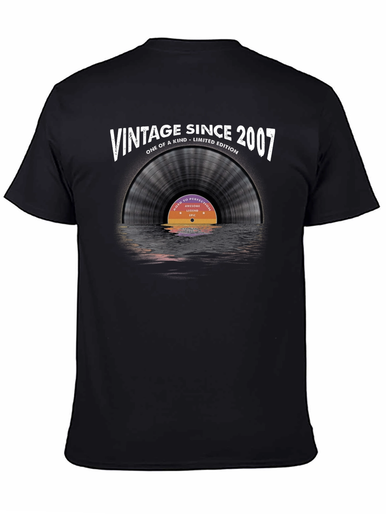 Black Vintage Since 2007 Graphic Tee view 4