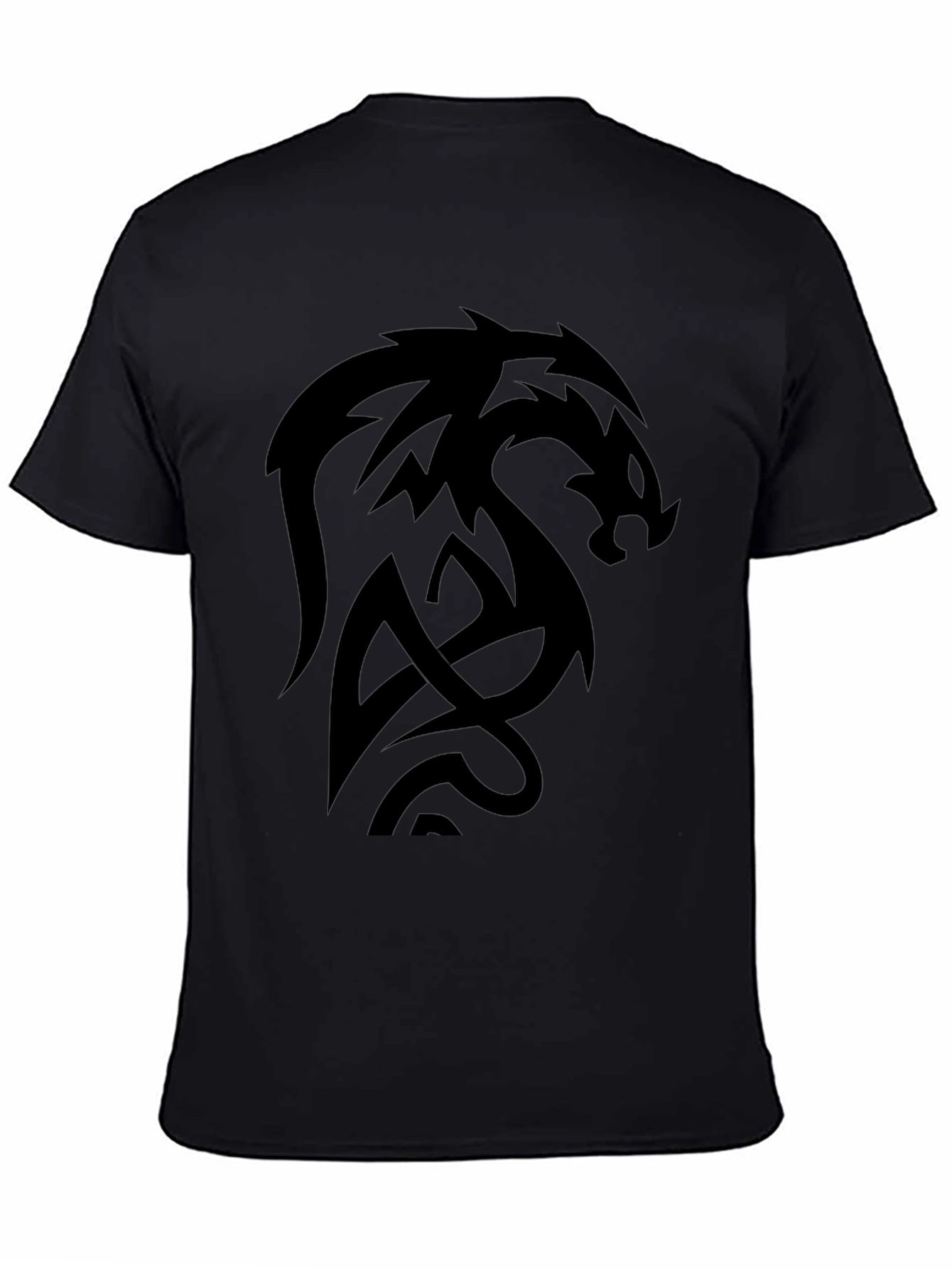 Black Dragon Graphic Black T-Shirt - Men's Stylish Tee view 4