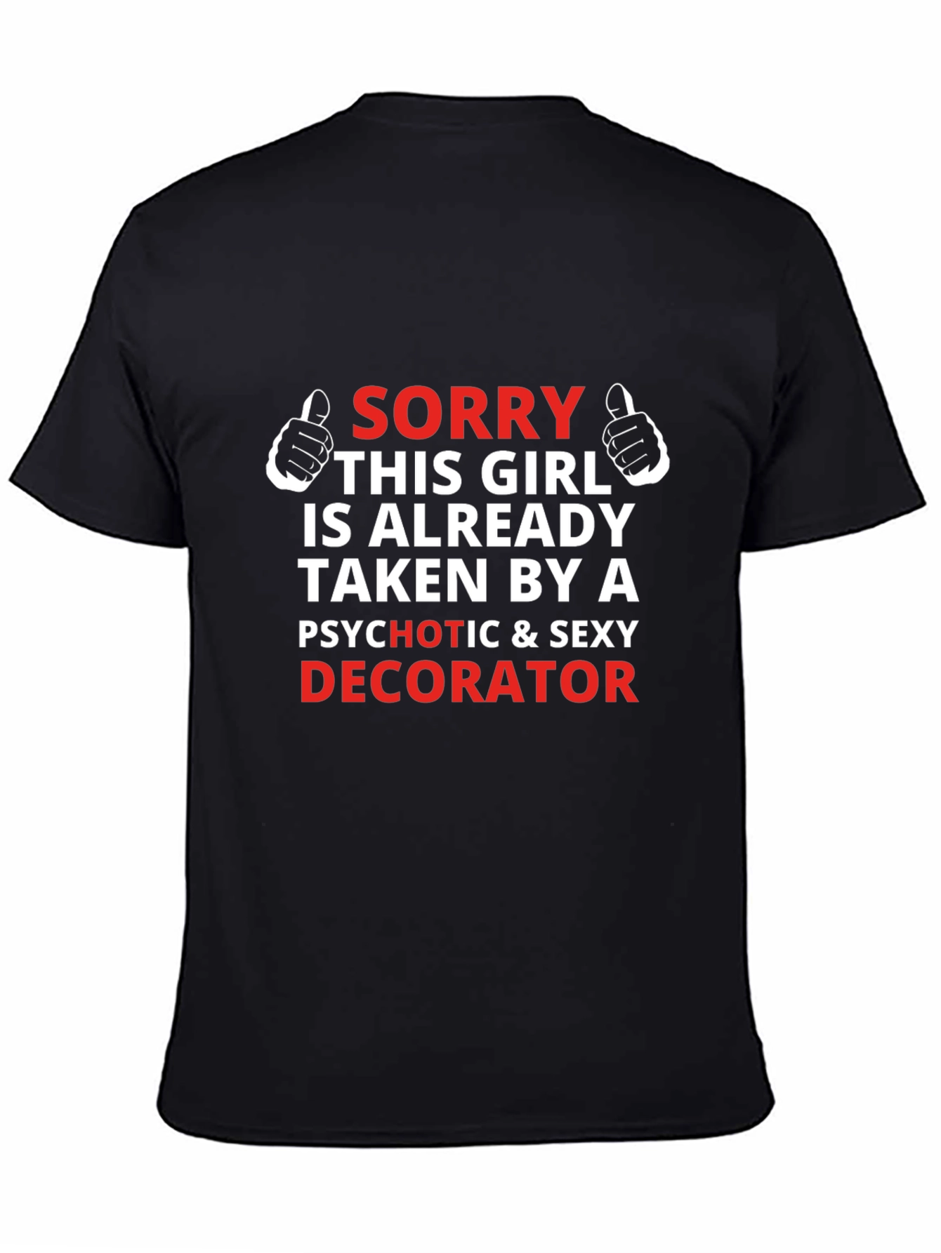 Black Funny Decorator Graphic T-Shirt view 4