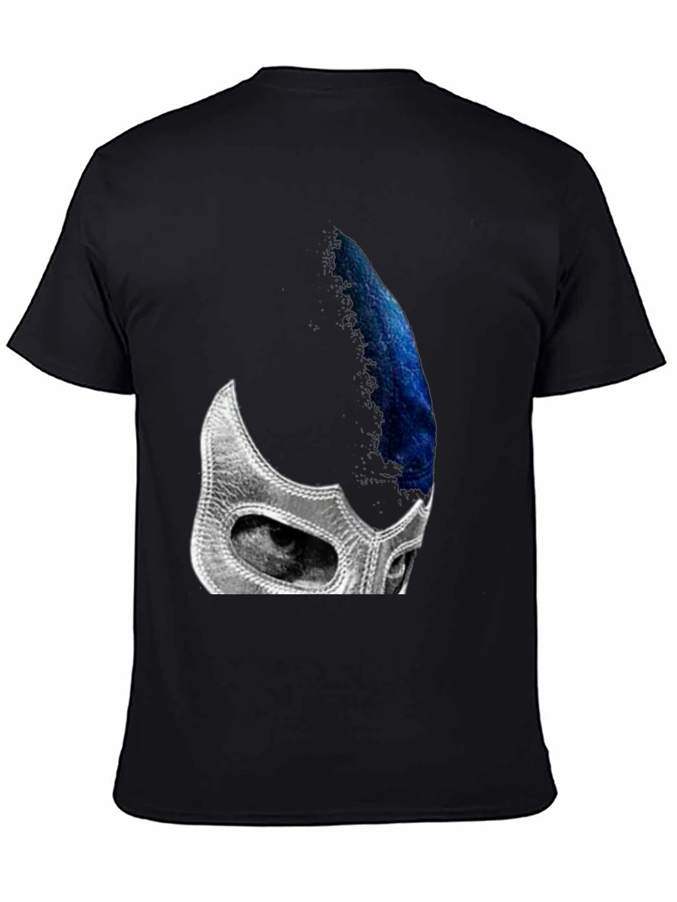 Black Wrestler Mask T-Shirt - Unique Graphic Tee view 4