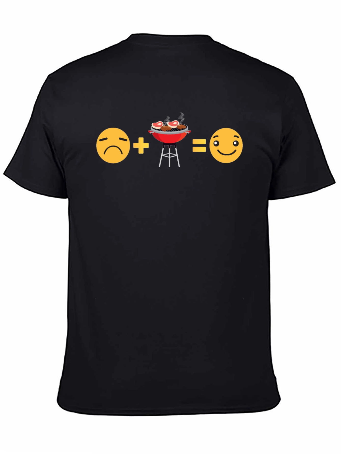 Black Funny BBQ T-Shirt - Grilling Makes You Happy! view 4