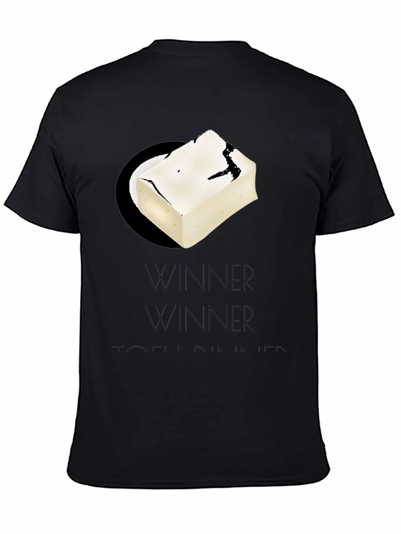 Black Winner Tofu Dinner Graphic Tee view 4
