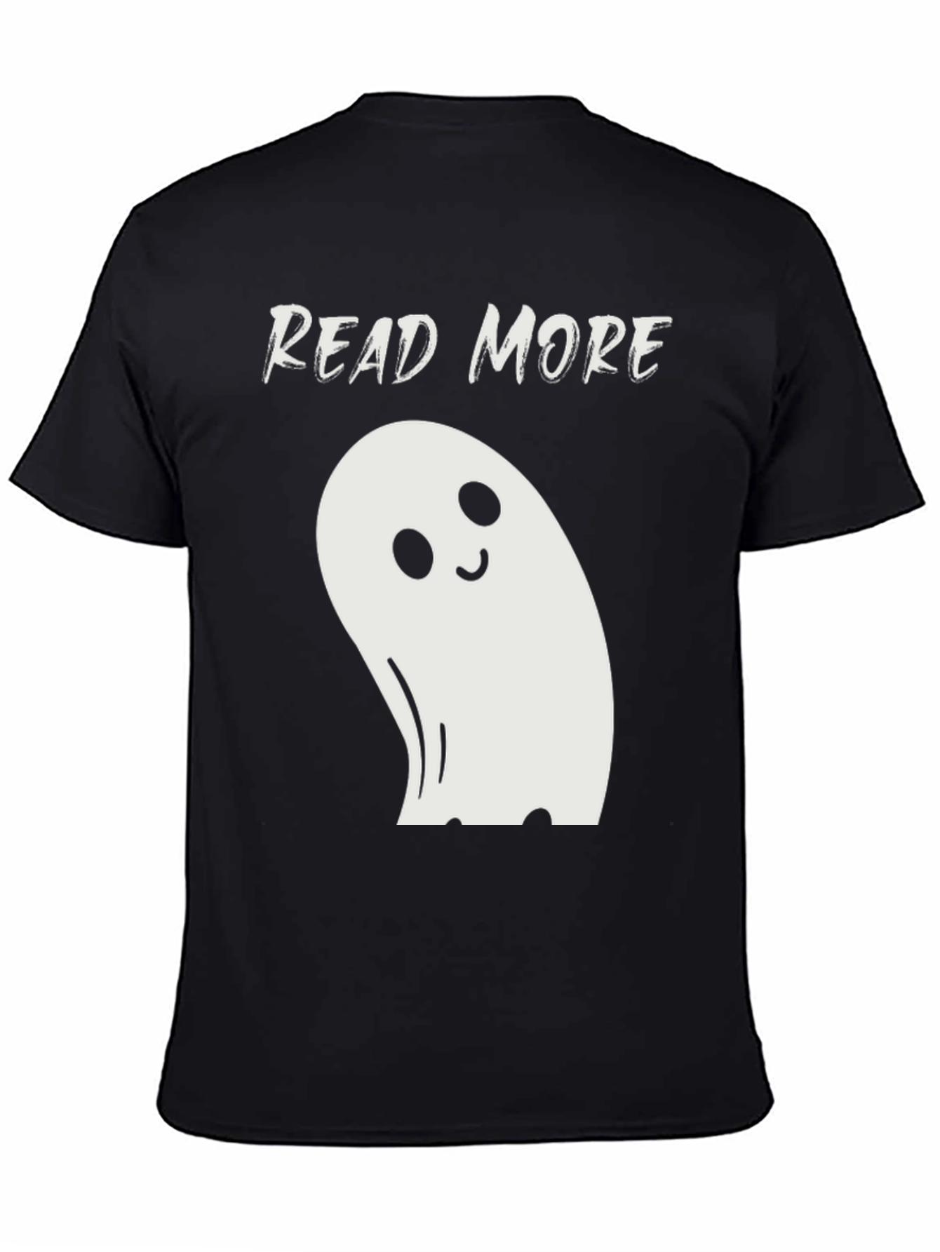 Black Read More Ghost T-Shirt - Black Cotton Blend view 4