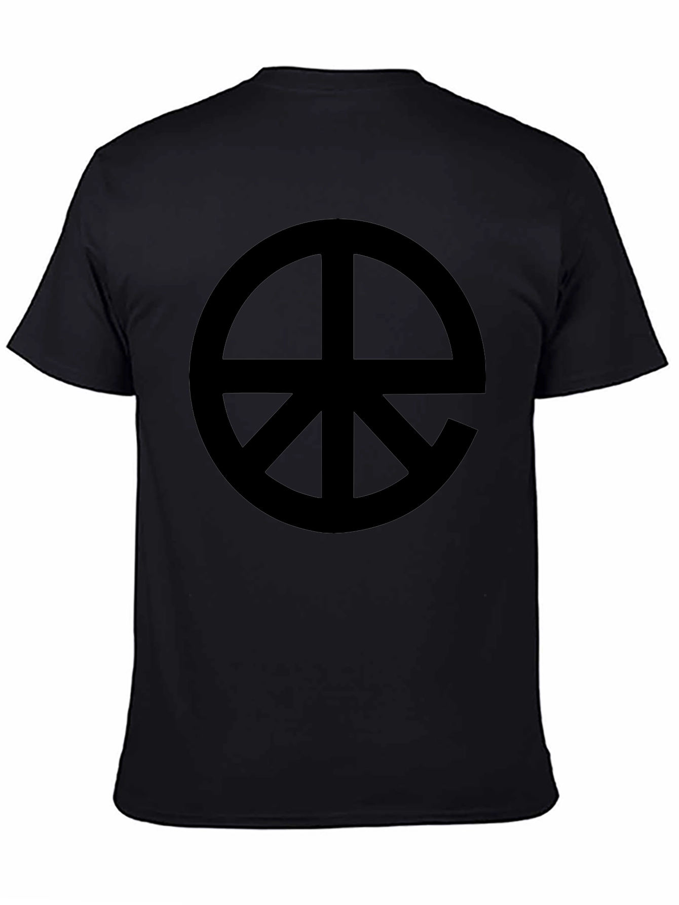 Black Symbolic Graphic Tee - Black Cotton Blend view 4