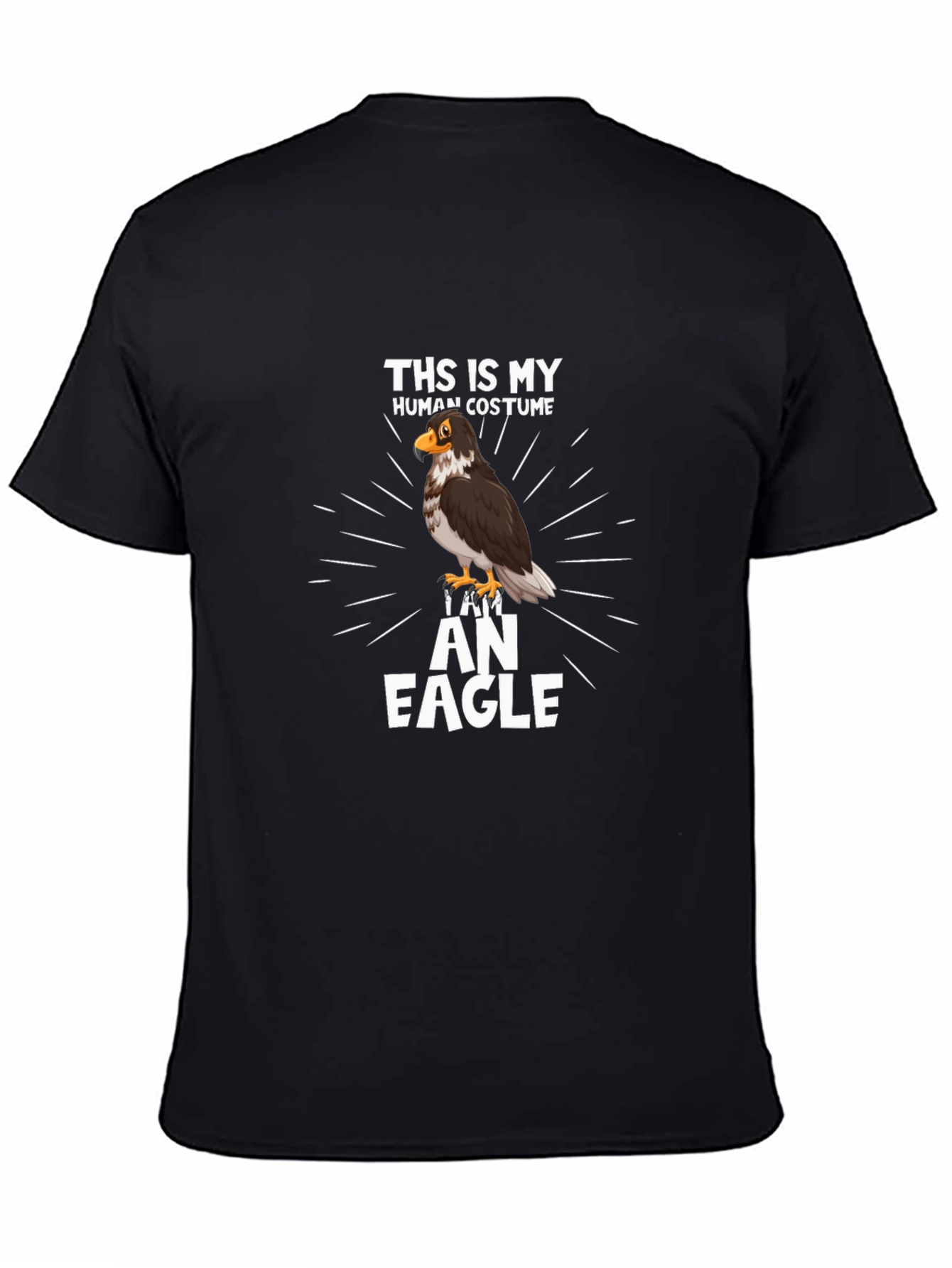 Black Human Costume Eagle T-Shirt view 4