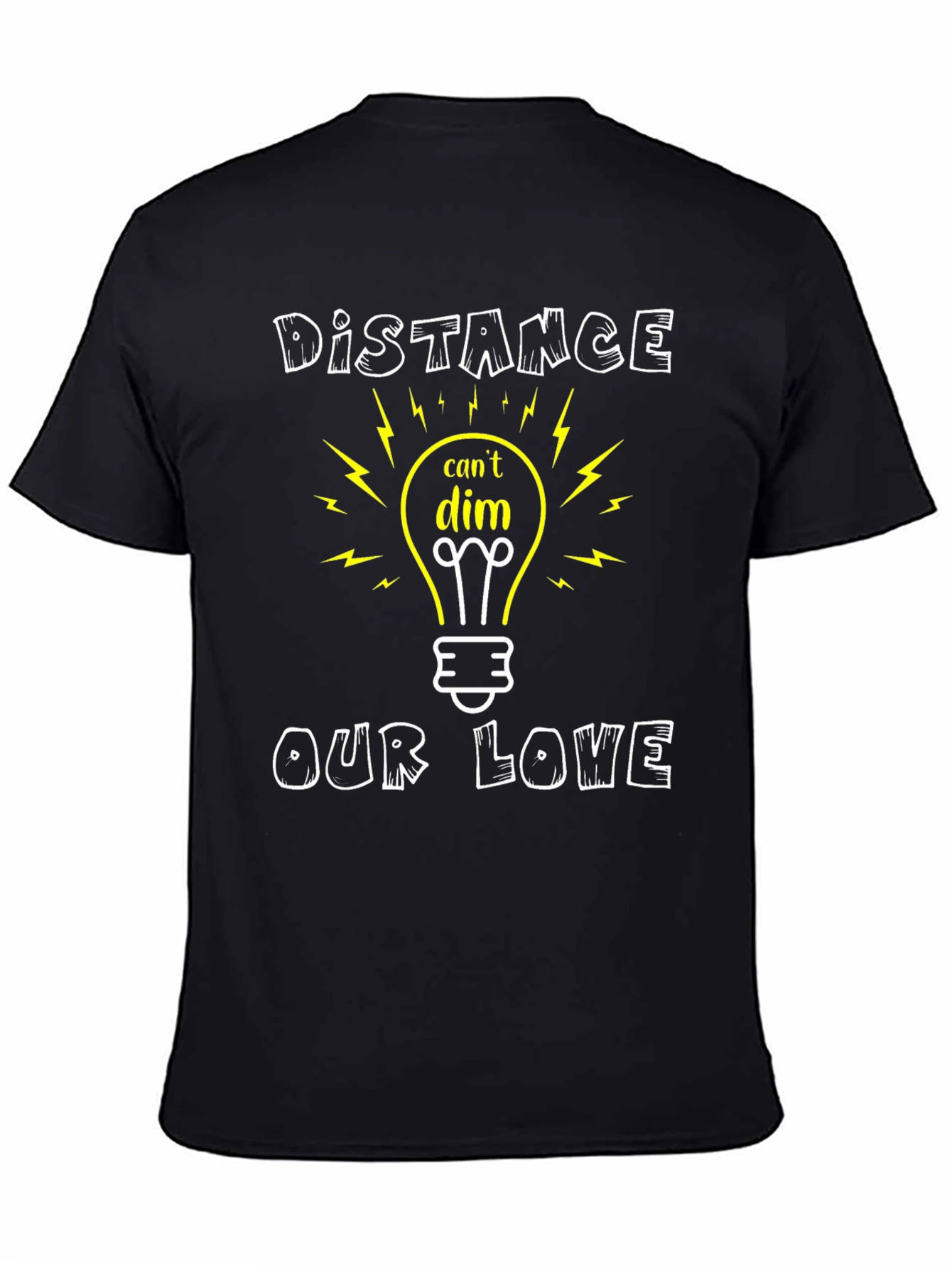 Black Distance Can't Dim Our Love Graphic Tee view 4