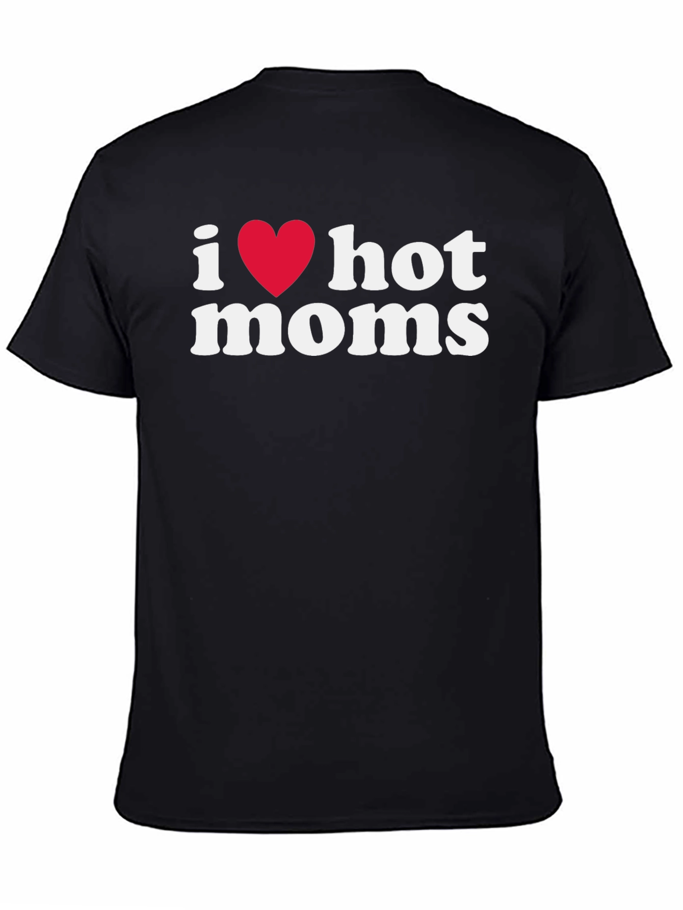 Black I Heart Hot Moms Graphic Tee - Black view 4
