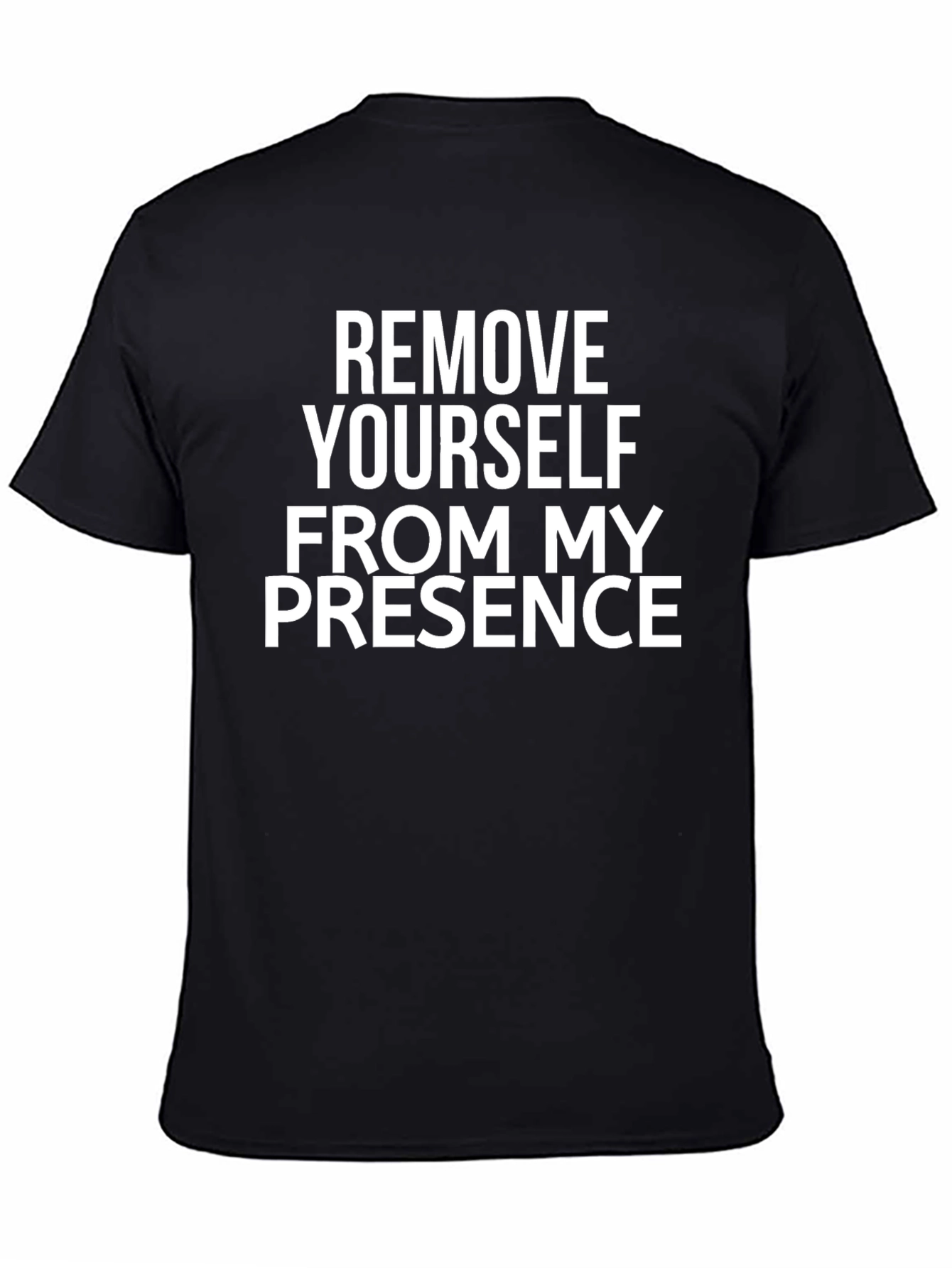 Black Remove Yourself Graphic Tee - Black view 4