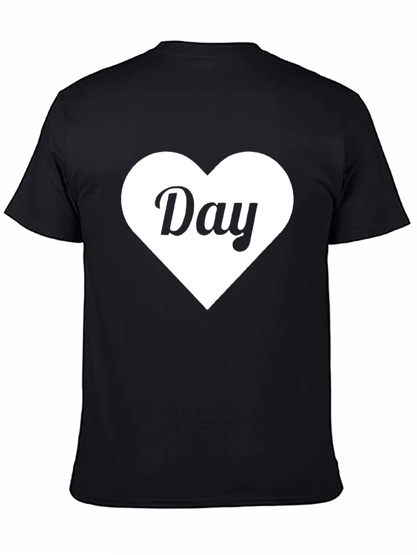 Black Heart Day T-Shirt - Stylish Black Tee view 4