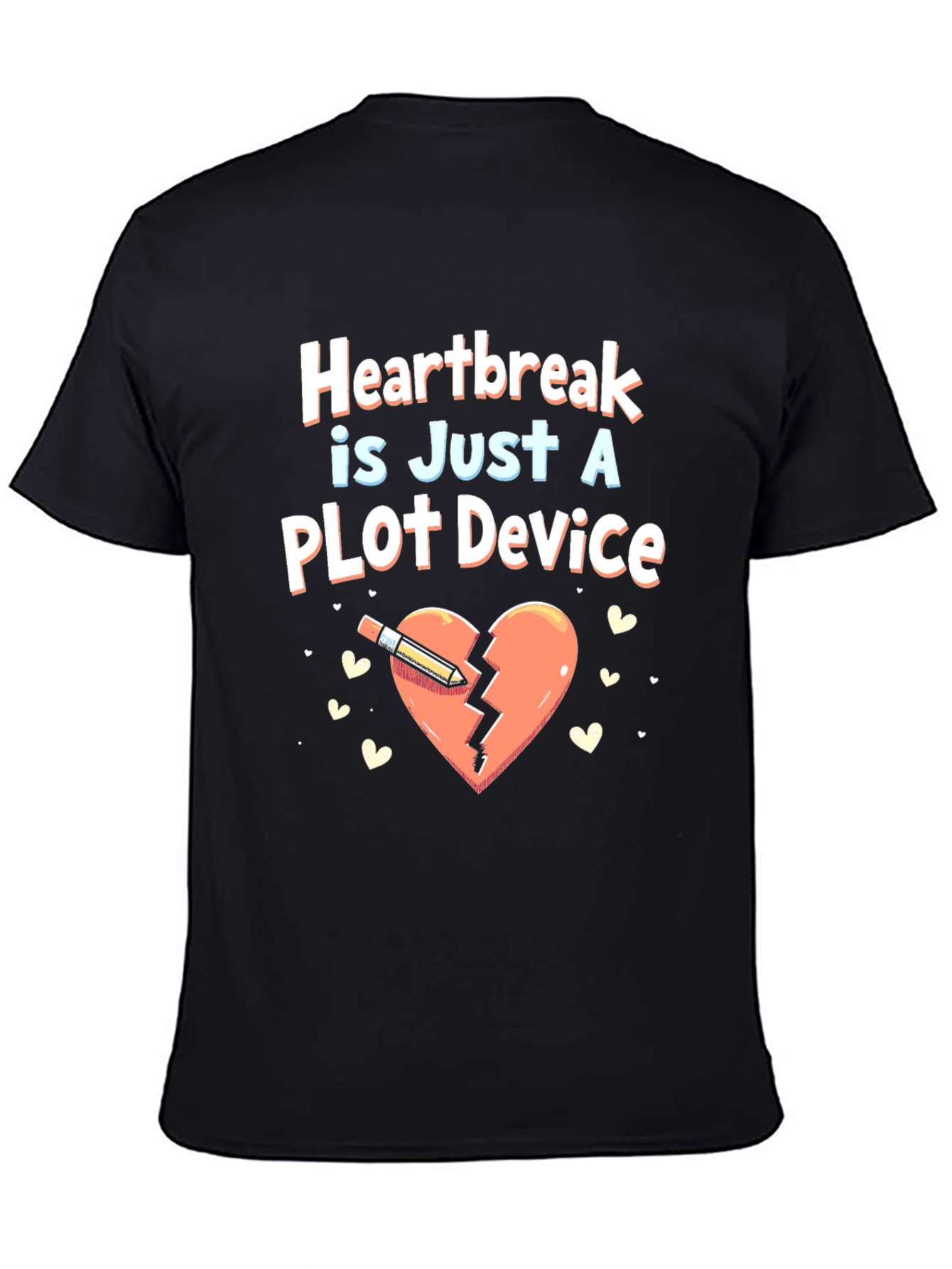 Black Heartbreak Plot Device Graphic Novelty T-Shirt view 4