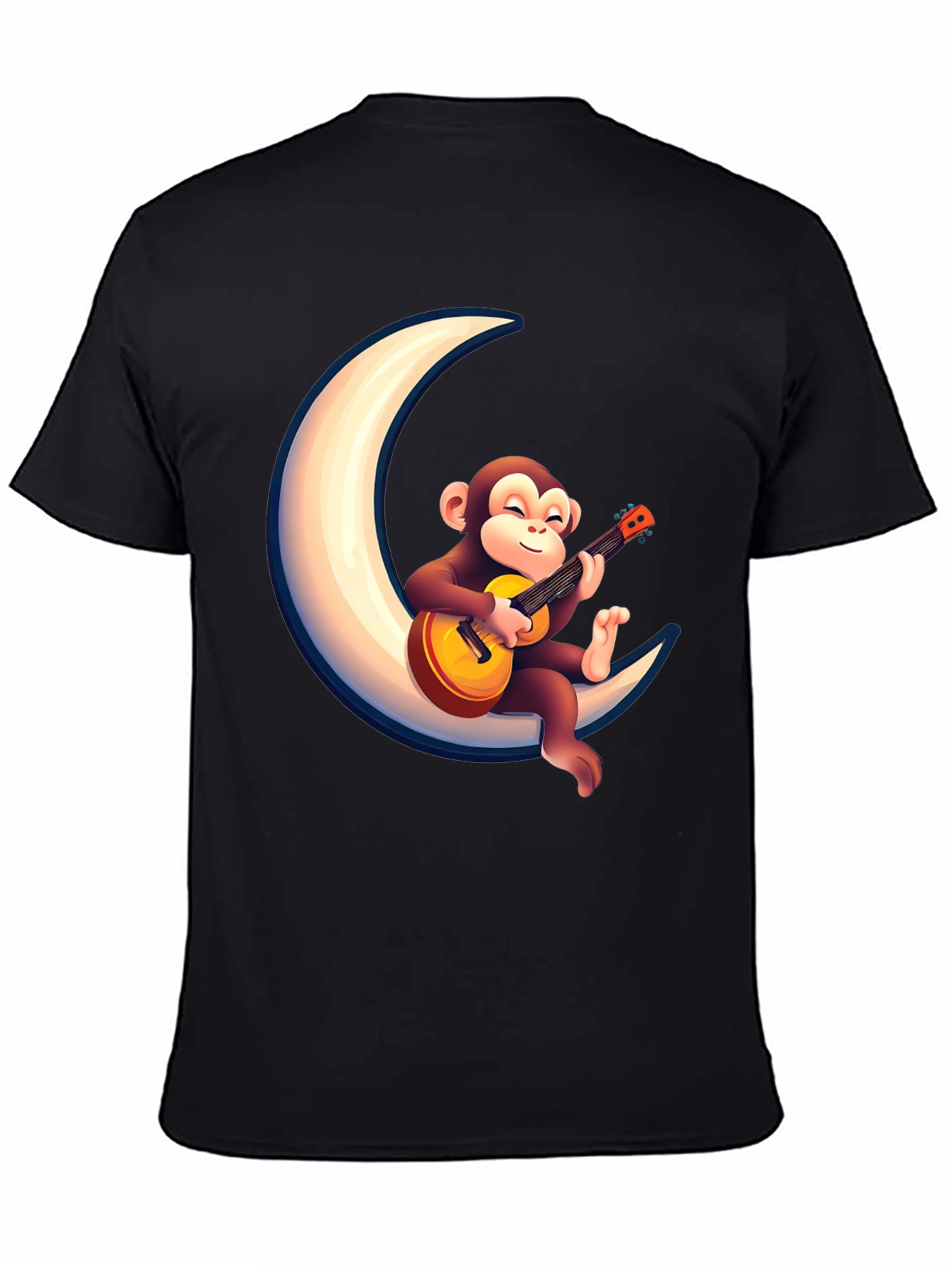 Black Monkey on the Moon T-Shirt view 4