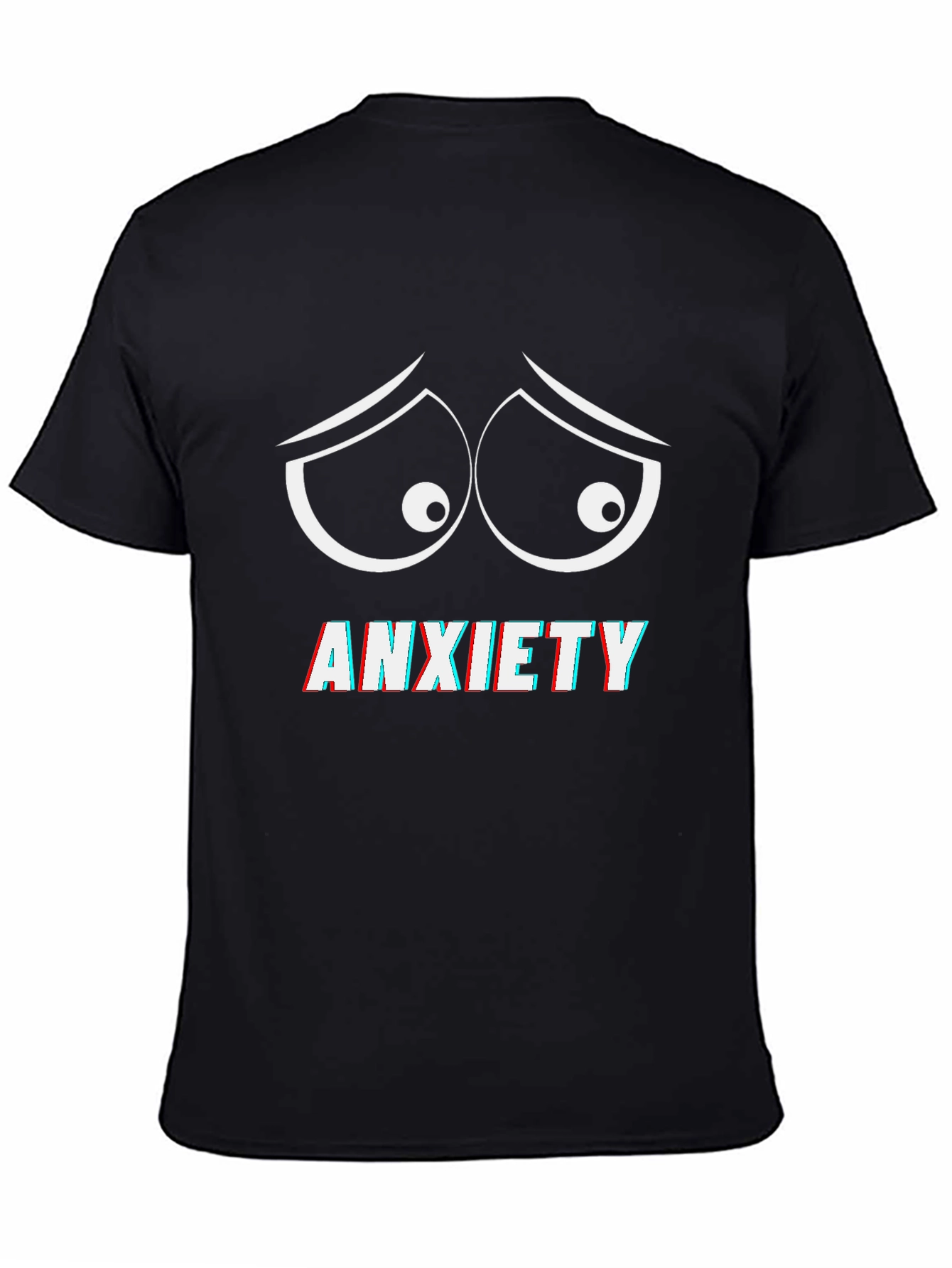 Black Anxiety Eyes Graphic Tee - Comfort Fit view 4