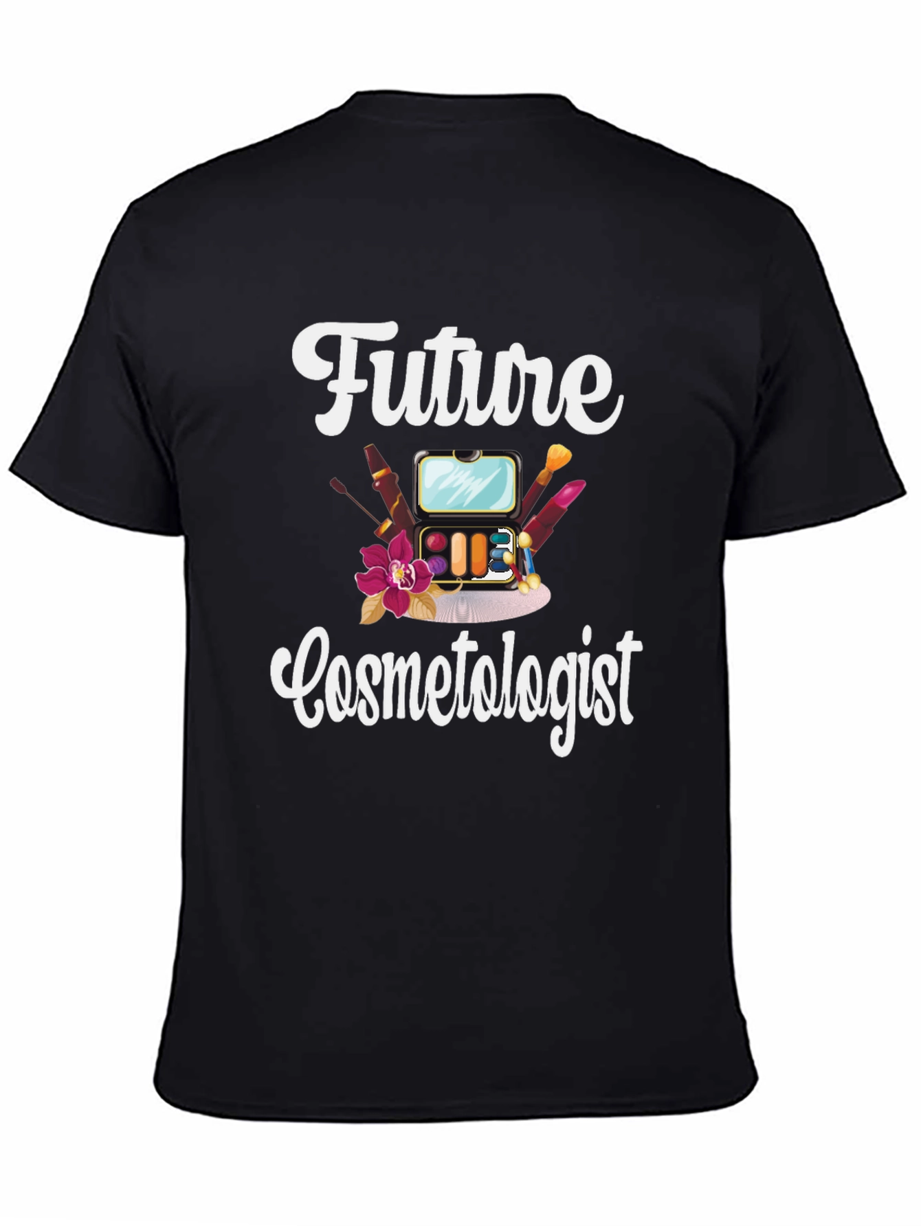 Black Future Cosmetologist T-Shirt | Makeup Artist Gift view 4