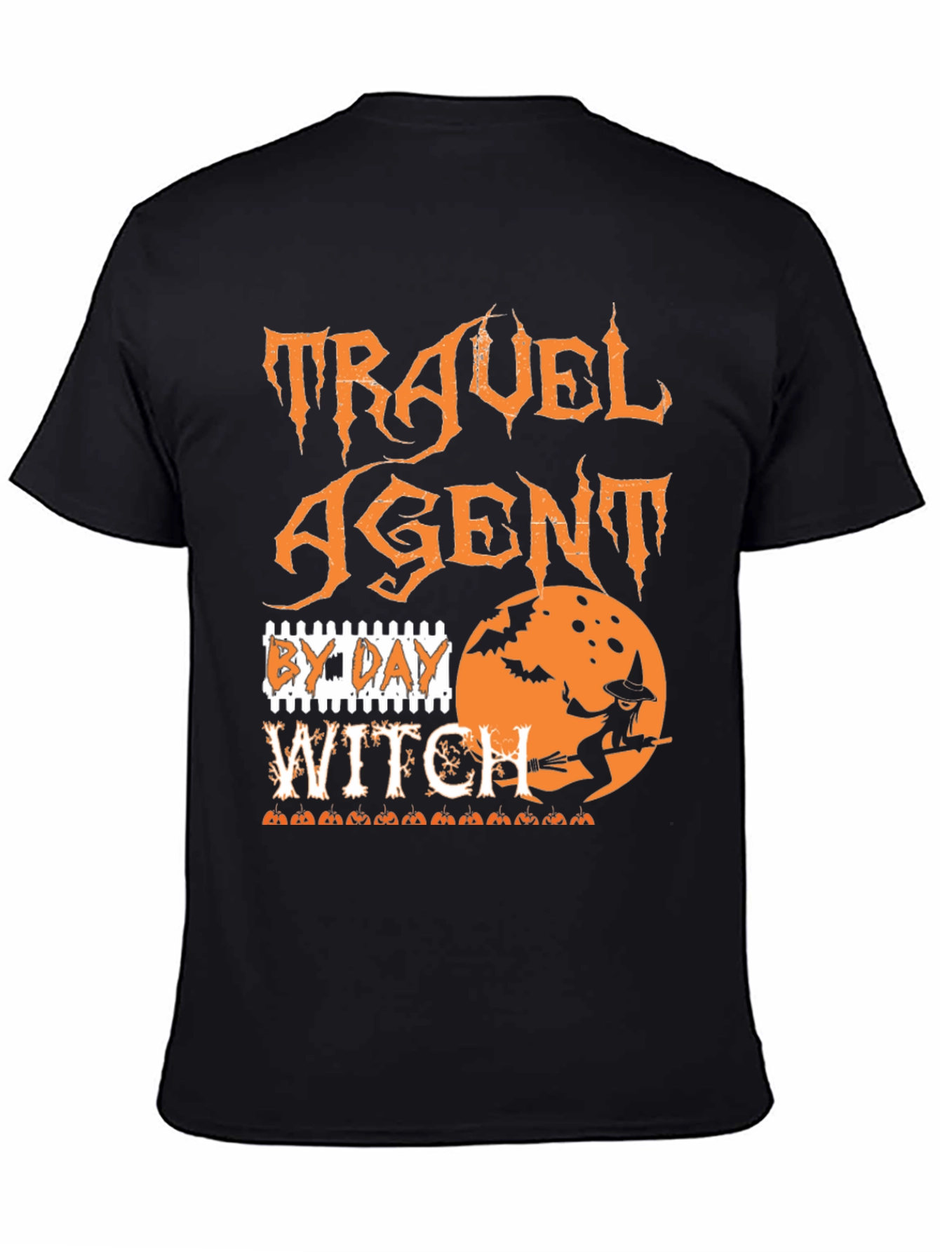 Travel Agent Witch Halloween Graphic Tee - 4