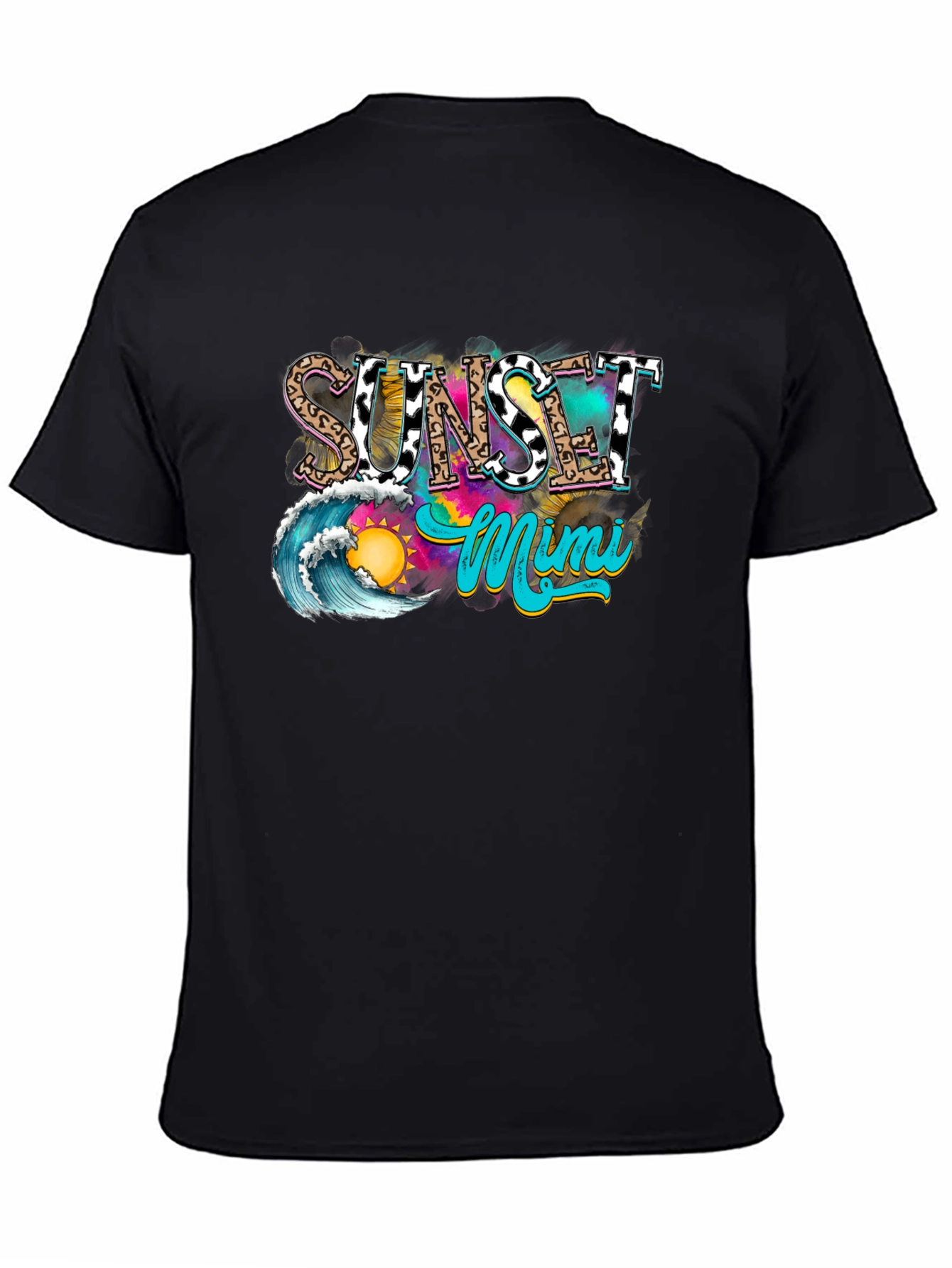 Black Sunset Mimi T-Shirt - Beach Lover Tee view 4