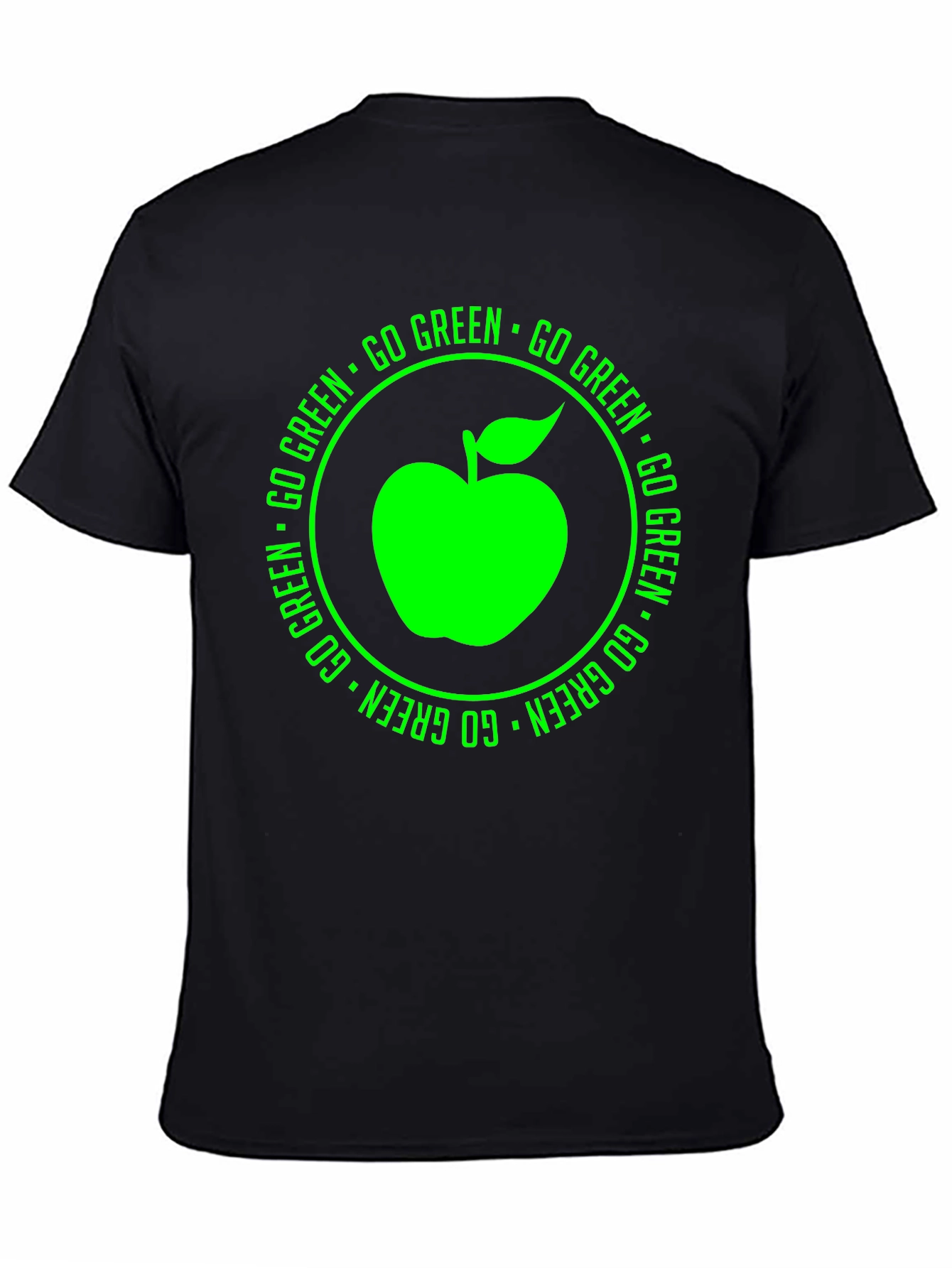 Black Go Green Apple Graphic Tee view 4