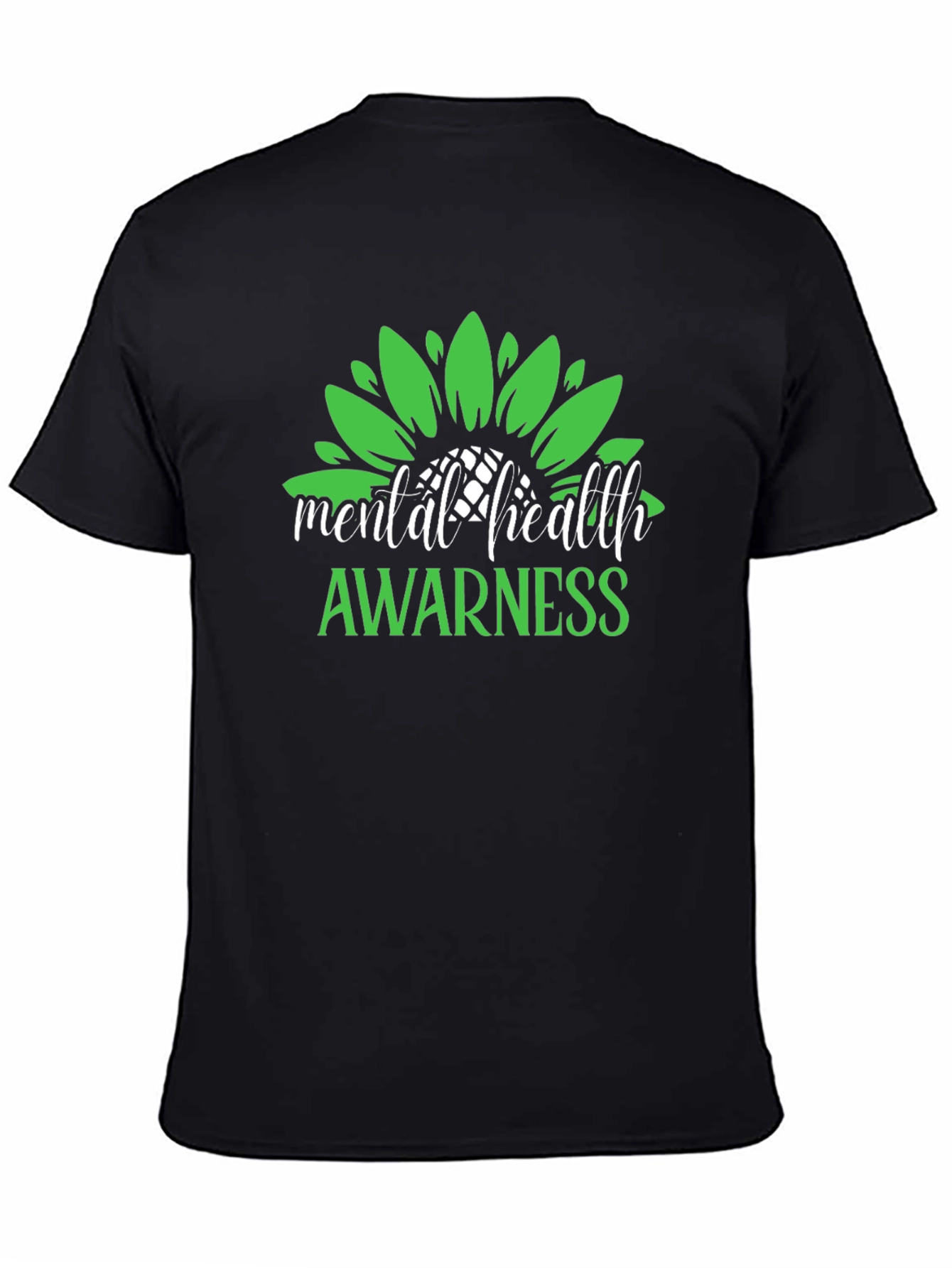 Black Mental Health Awareness Sunflower Graphic Tee view 4