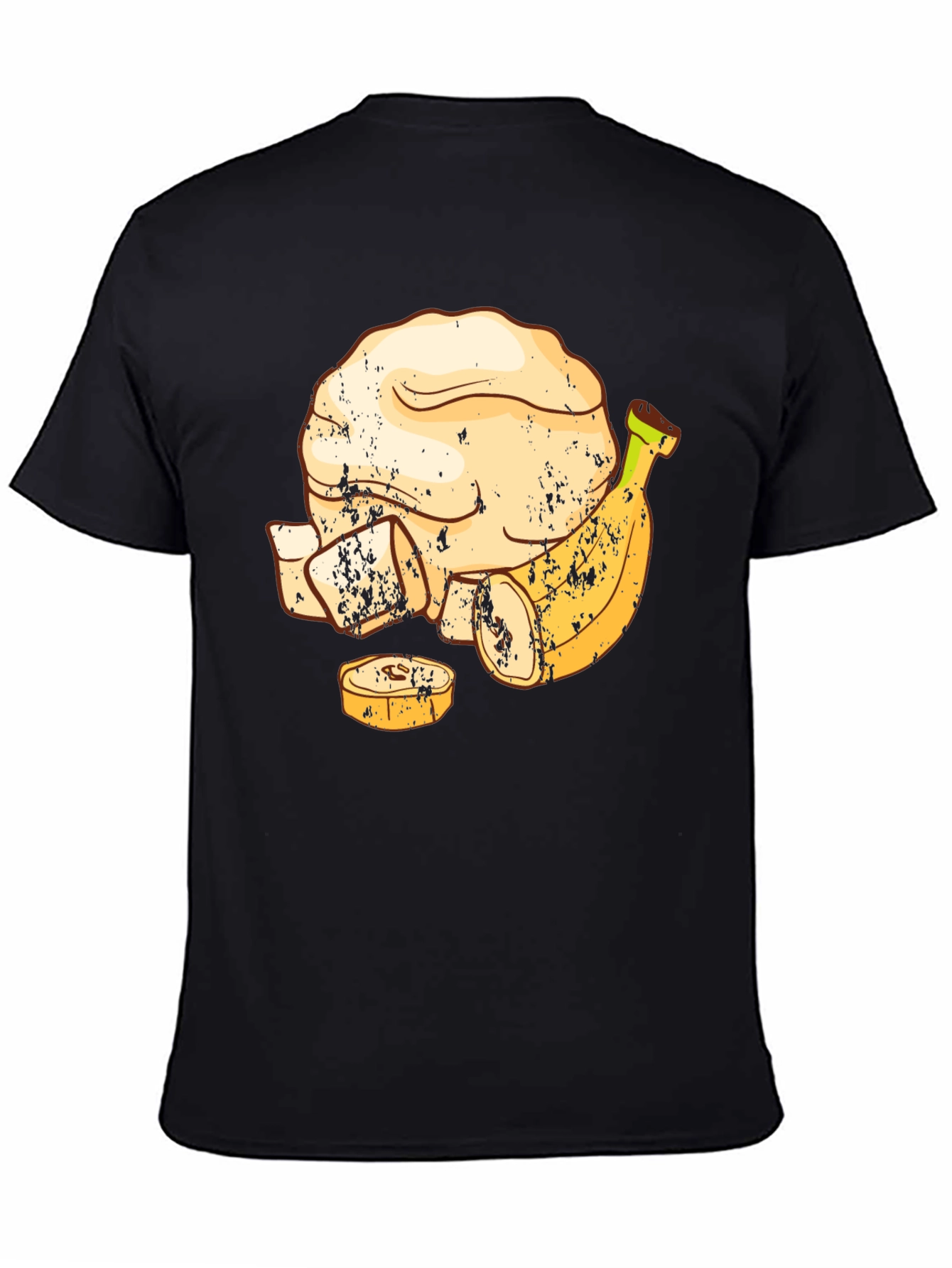 Black Banana Bread Graphic Tee - Novelty Food Shirt view 4