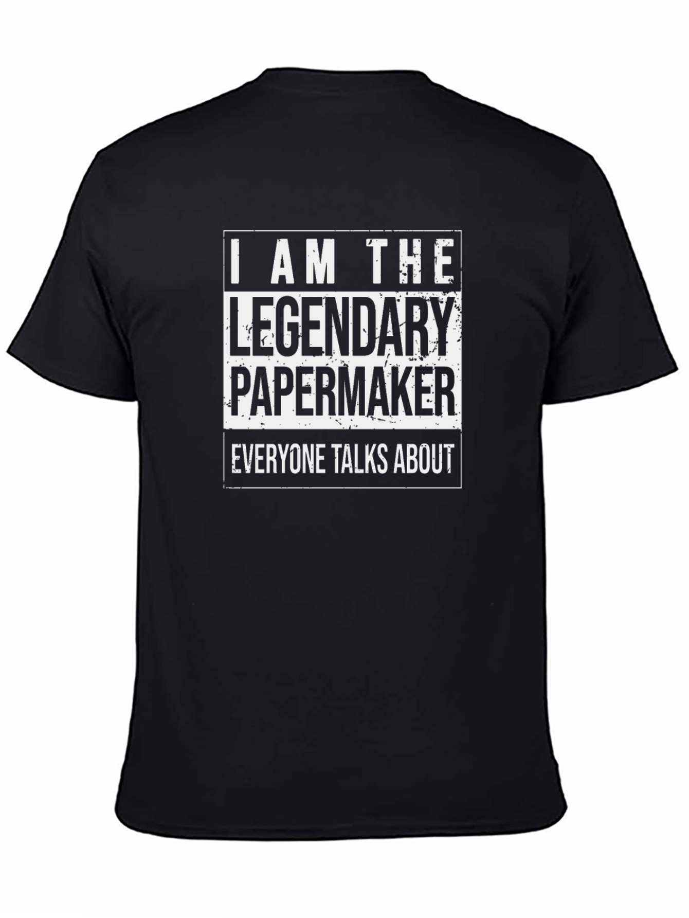 Black Legendary Papermaker Graphic Tee - Black view 4