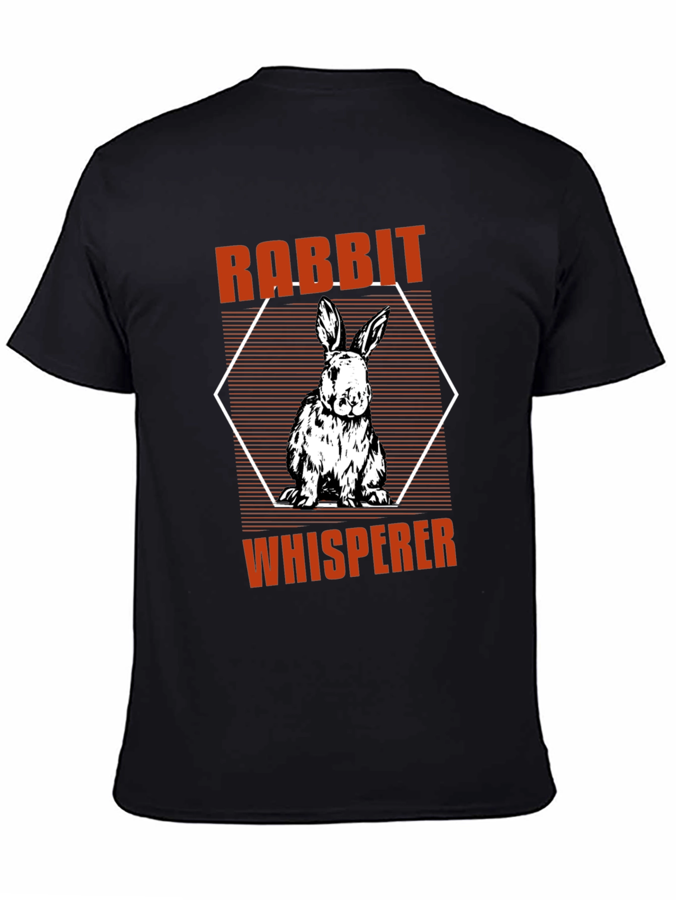 Black Rabbit Whisperer Graphic T-Shirt - Animal Lover Tee view 4