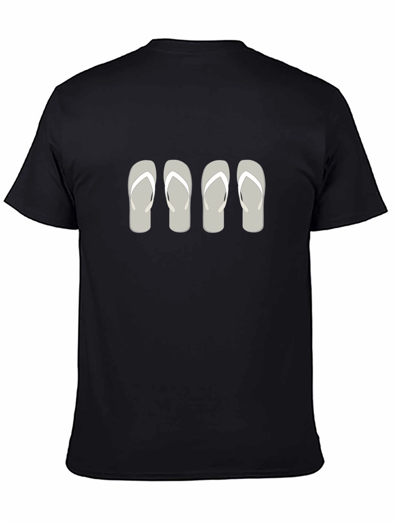 Black Flip Flops Graphic Tee - Mens Casual Shirt view 4