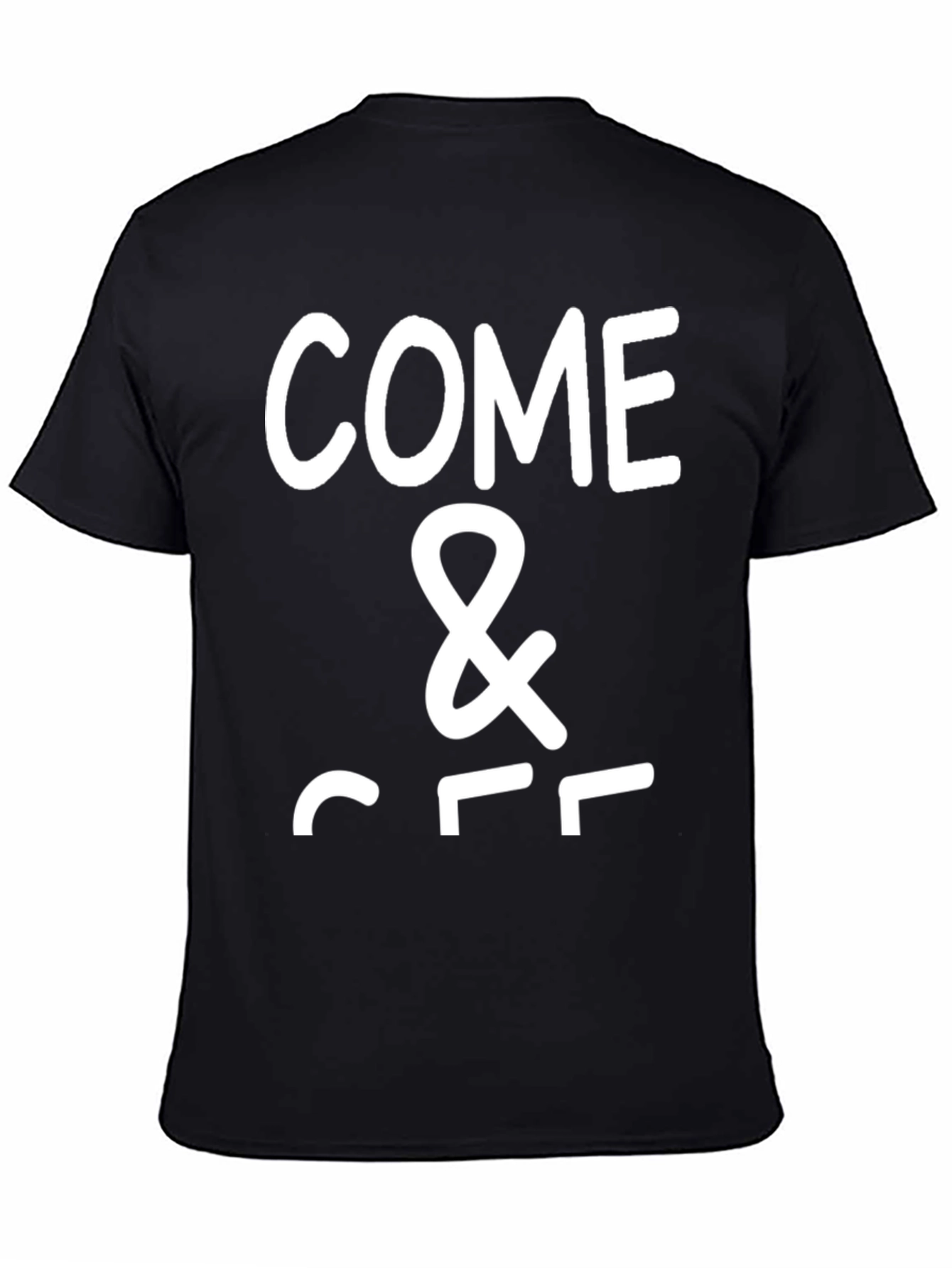 Black Come & Chill Men's Graphic Tee view 4