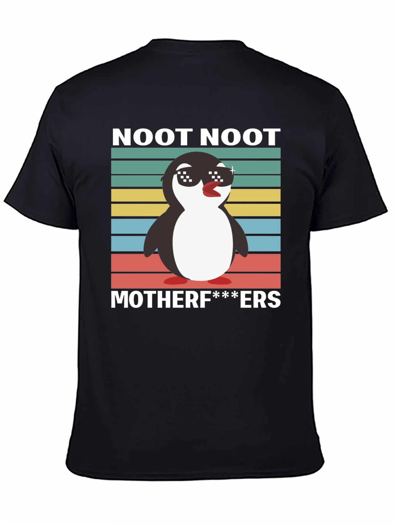 Black Noot Noot Penguin T-Shirt view 4