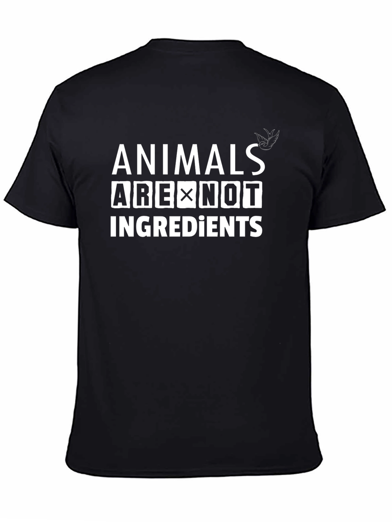 Black Animals Are Not Ingredients Black Graphic Tee view 4