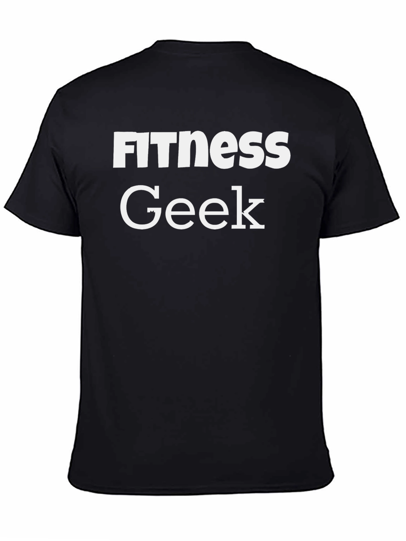 Black Fitness Geek Graphic T-Shirt - Gym Workout Apparel view 4