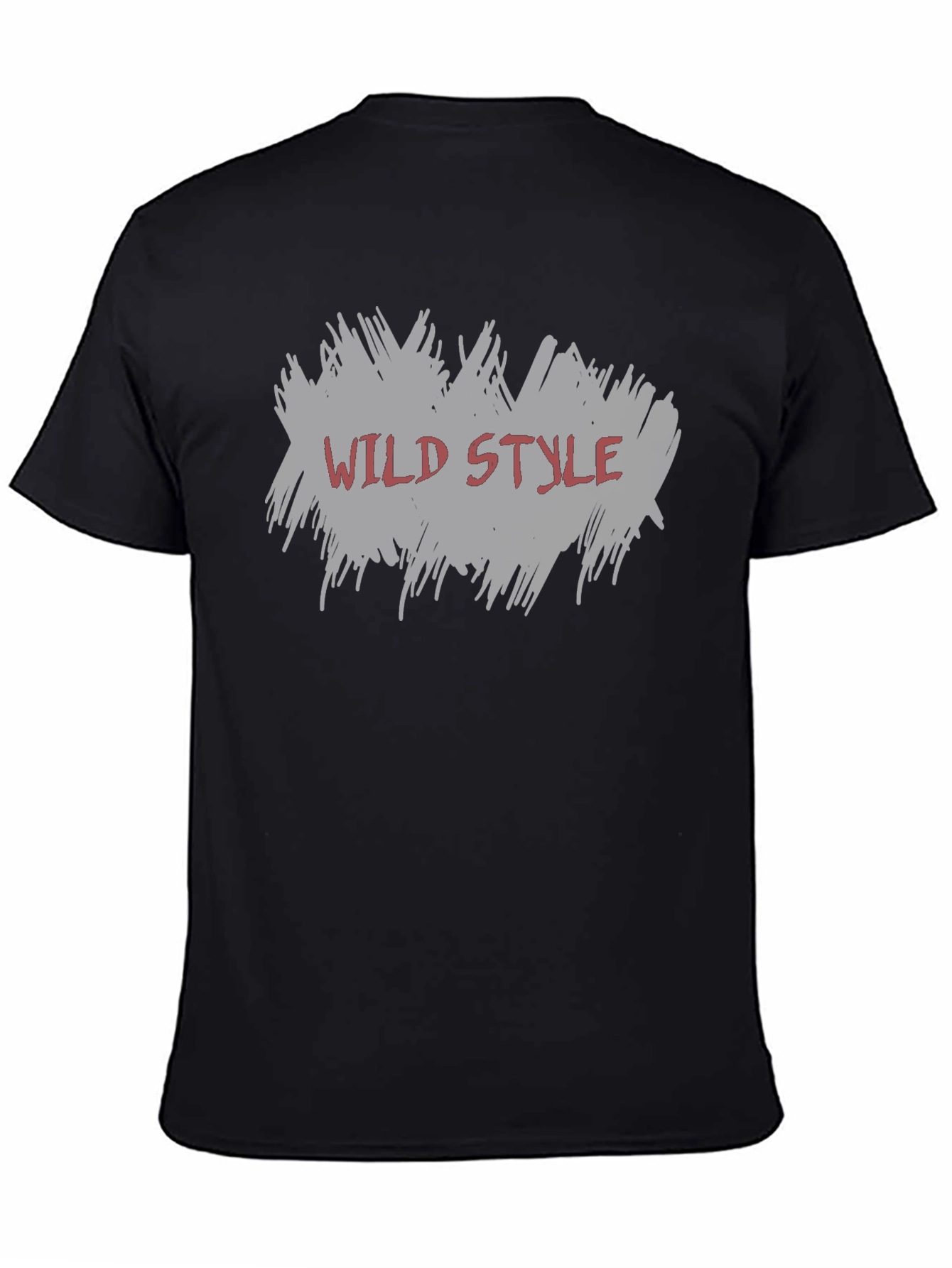 Black Wild Style Graphic Tee - Black Cotton Shirt view 4