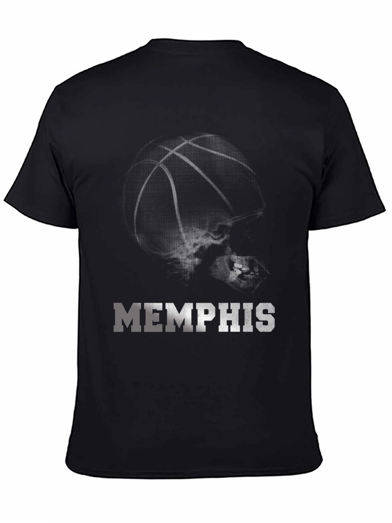 Black Memphis Basketball Graphic Tee - Black view 4