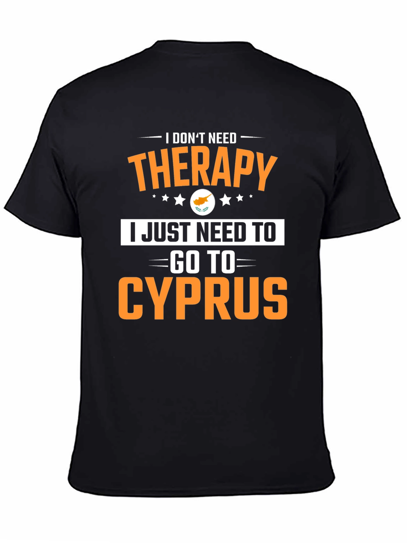 Black Therapy Cyprus Novelty Graphic T-Shirt view 4