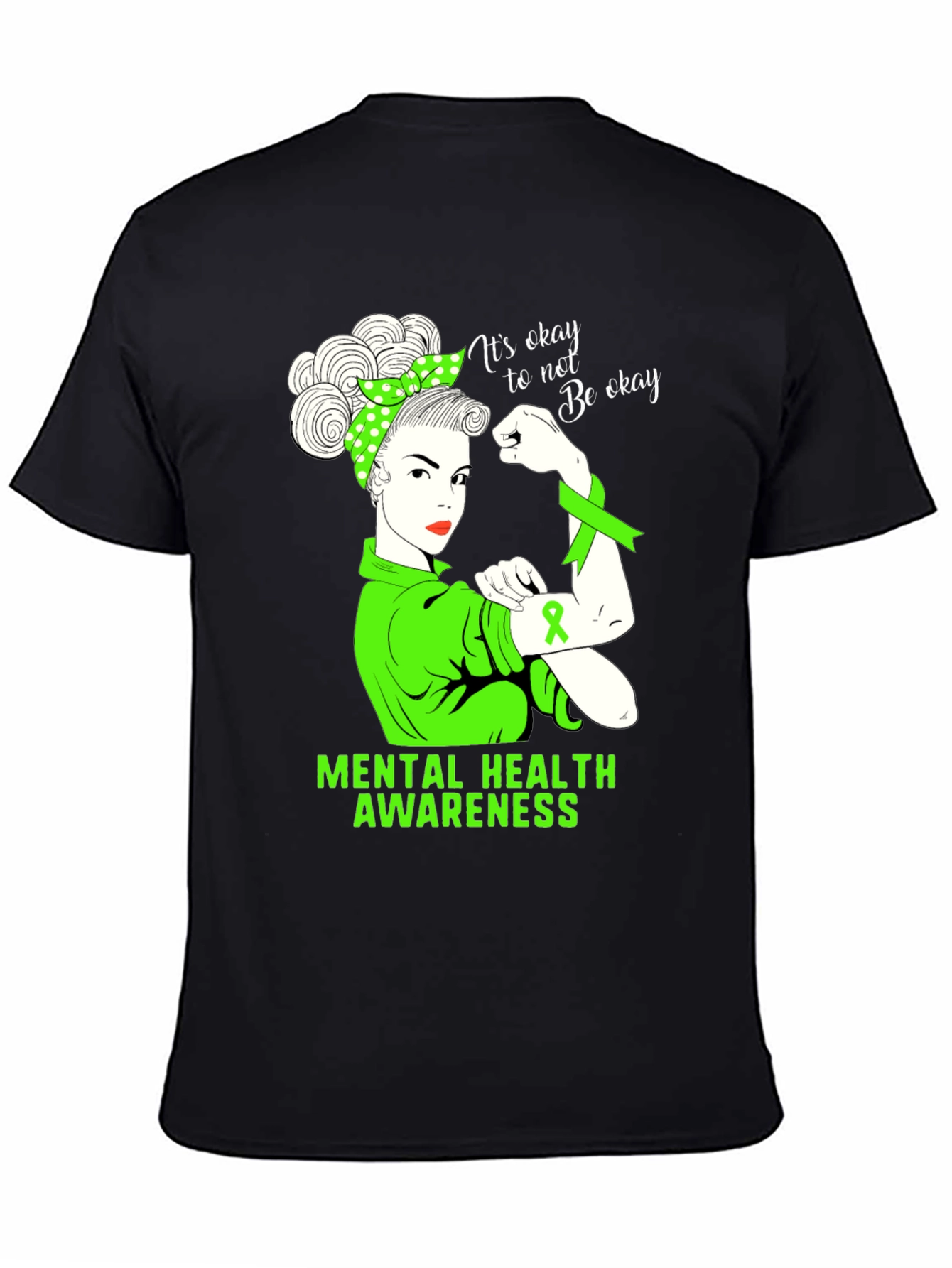 Black Mental Health Awareness T-Shirt - It's Okay To Not Be Okay view 4