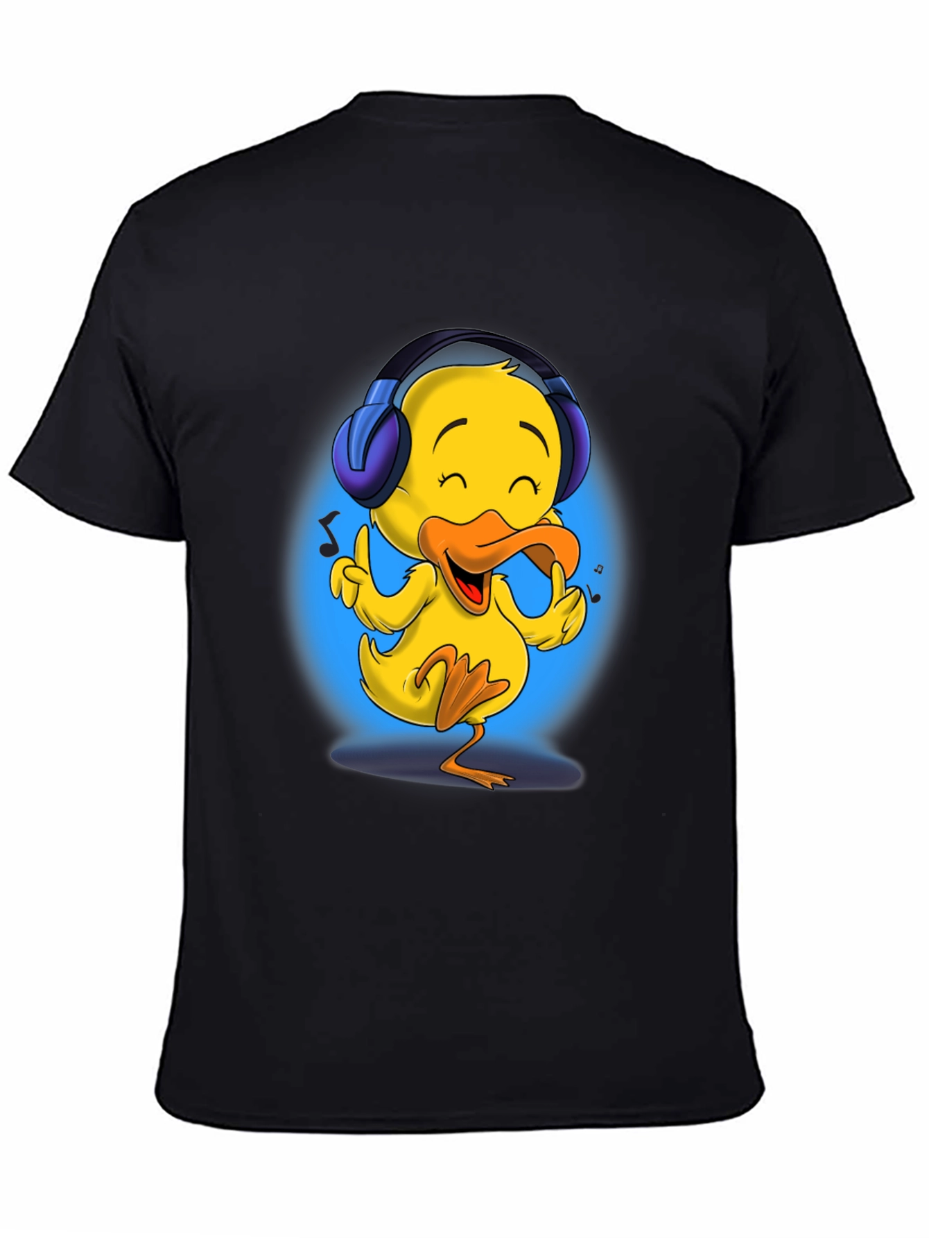 Black Cool Duck T-Shirt - Music Lover Edition view 4